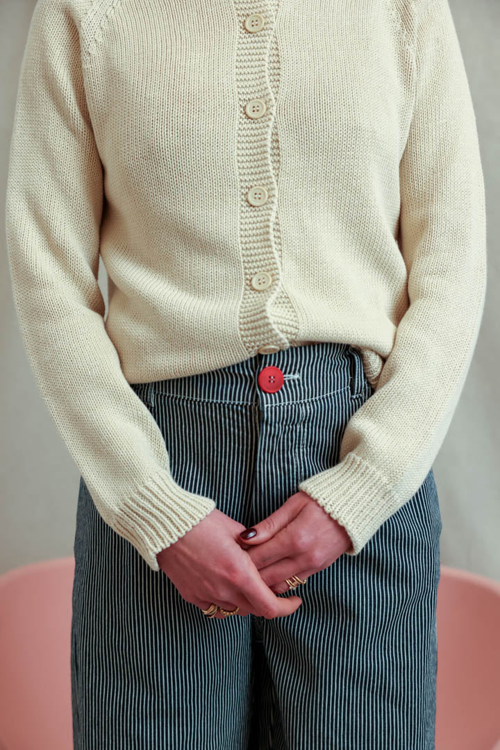 Marceau navy striped balloon pants