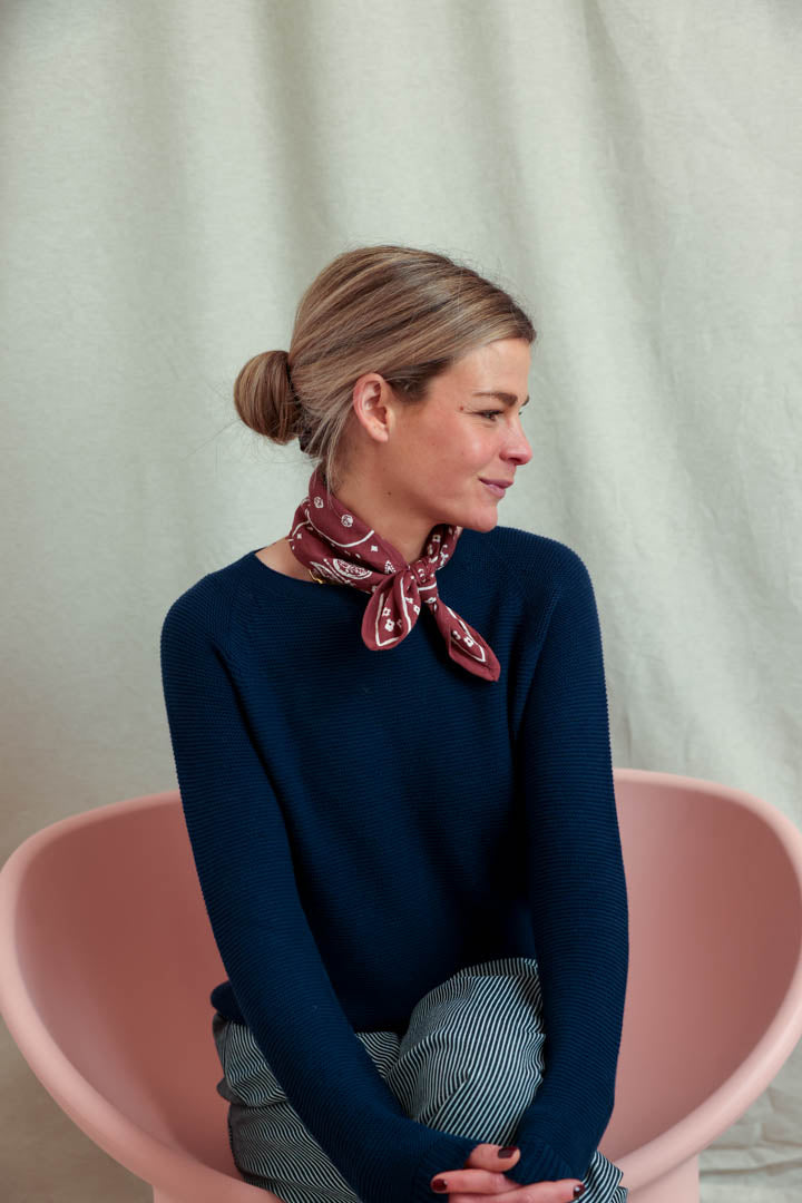 Foulard bandana grenat