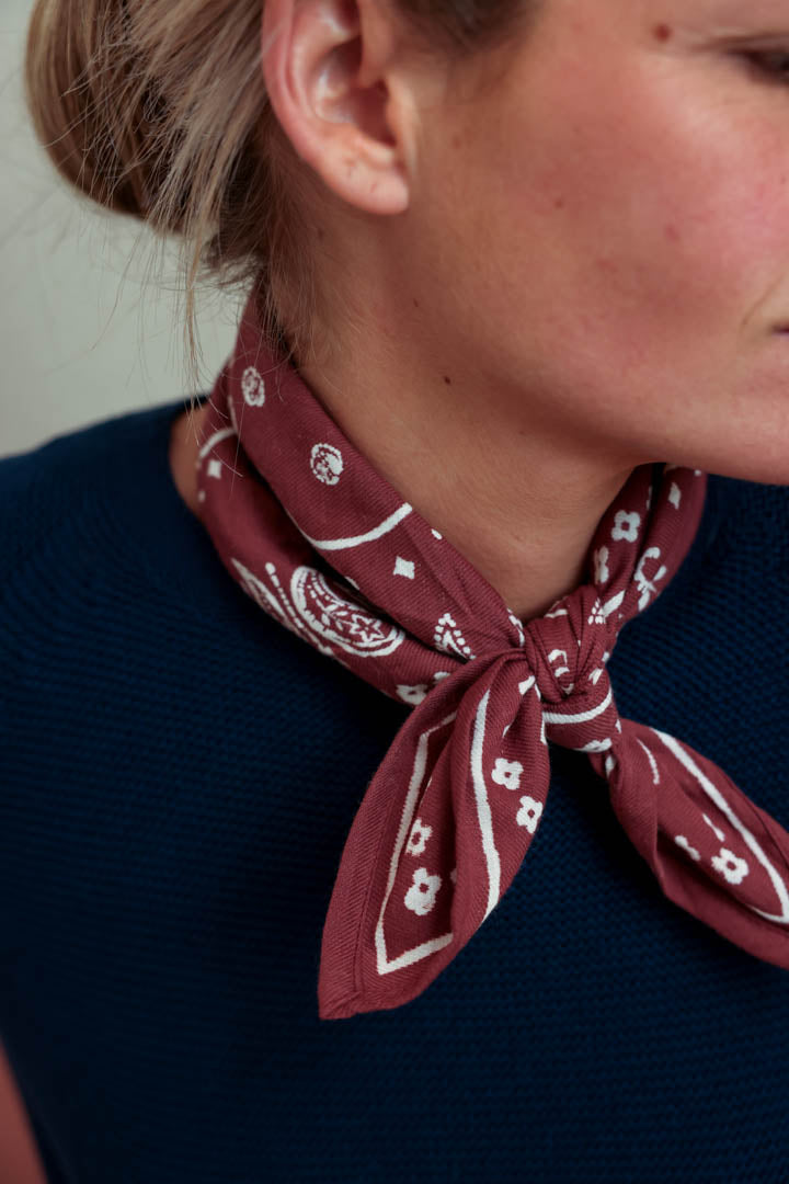 Foulard bandana grenat