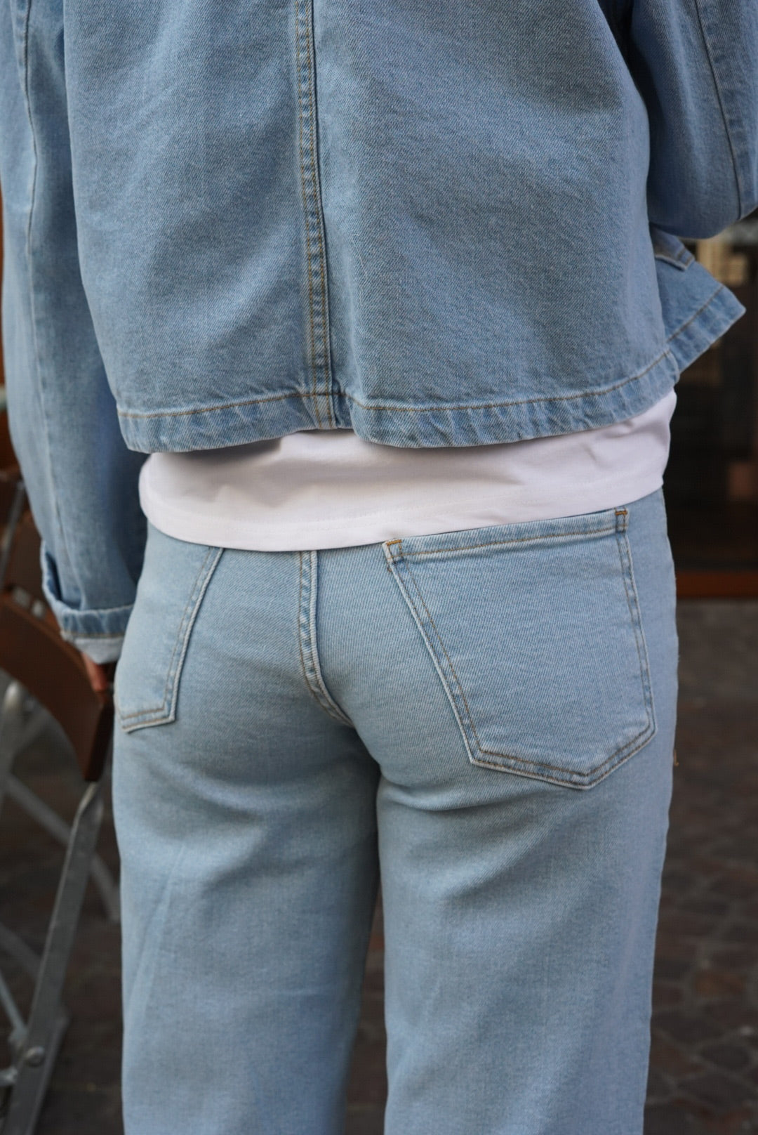 Jean revers Marcus denim clair