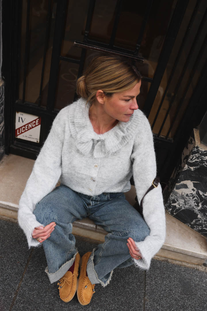 Léonard light grey cardigan
