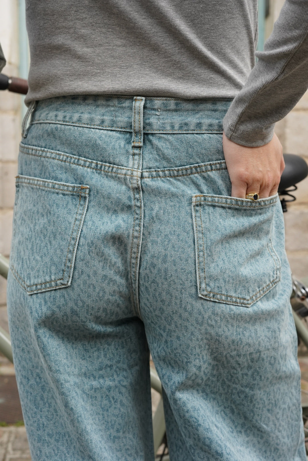 Jean Romeo leopard blue
