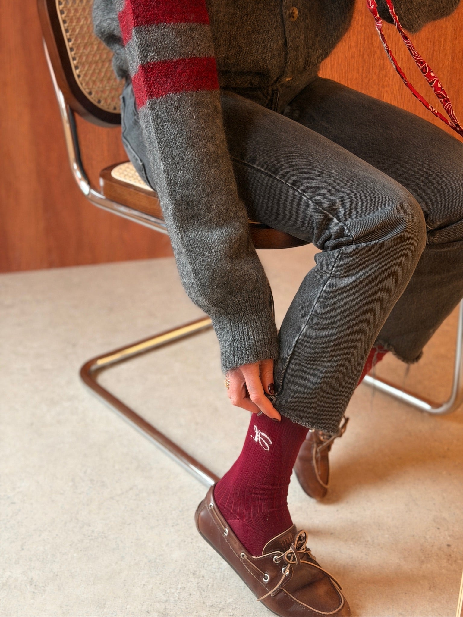 Chausettes FILIPPA bordeaux