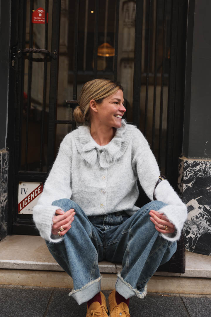 Léonard light grey cardigan