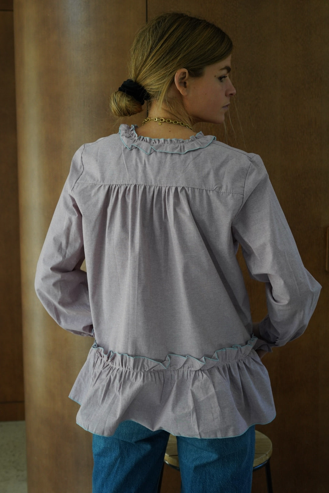 Blouse Alice lilas chiné