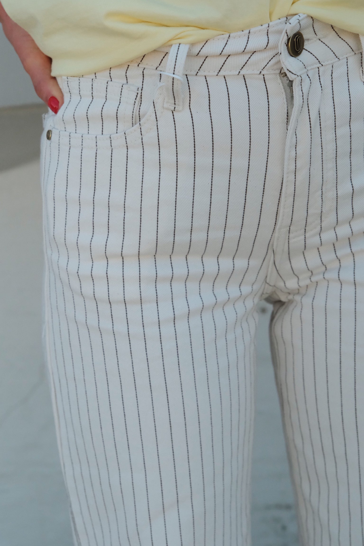 Martin striped ecru jean