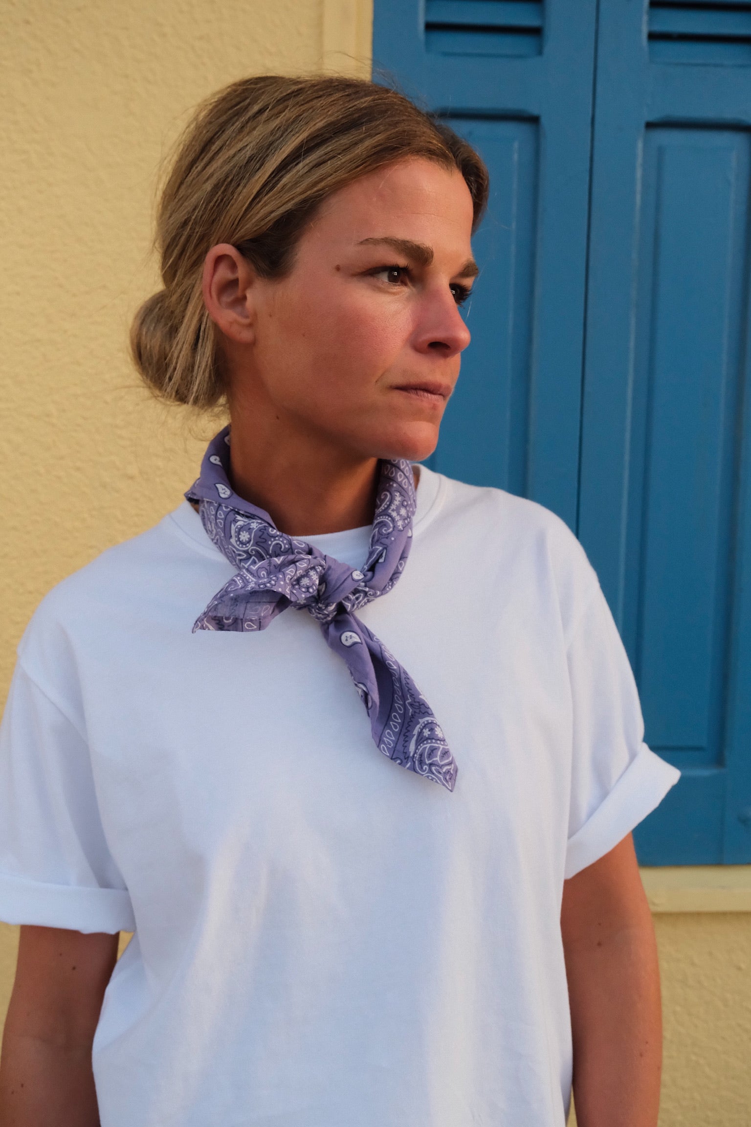 Lavender bandana scarf