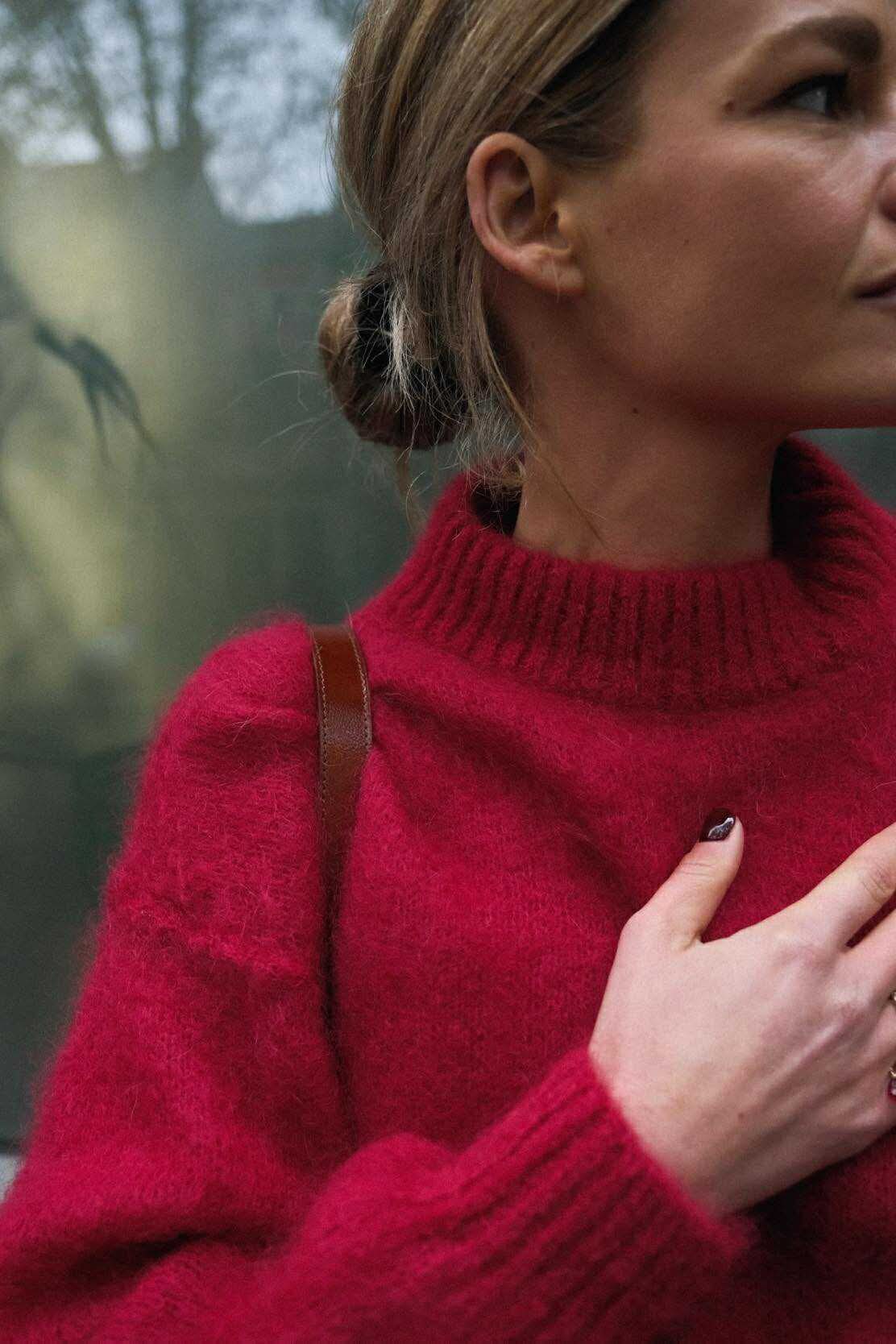 Pull ERIC rouge foncé