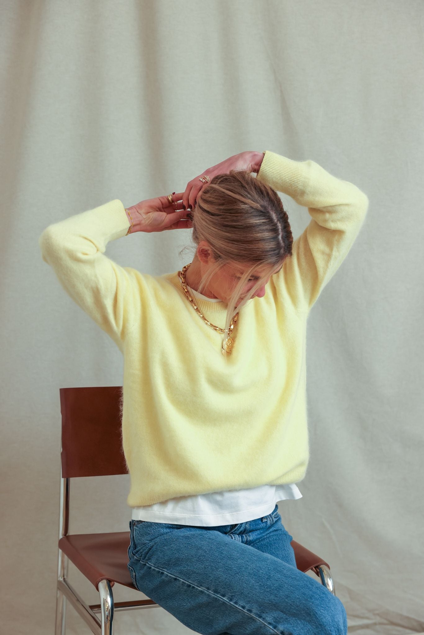 Pull Augustin laine jaune
