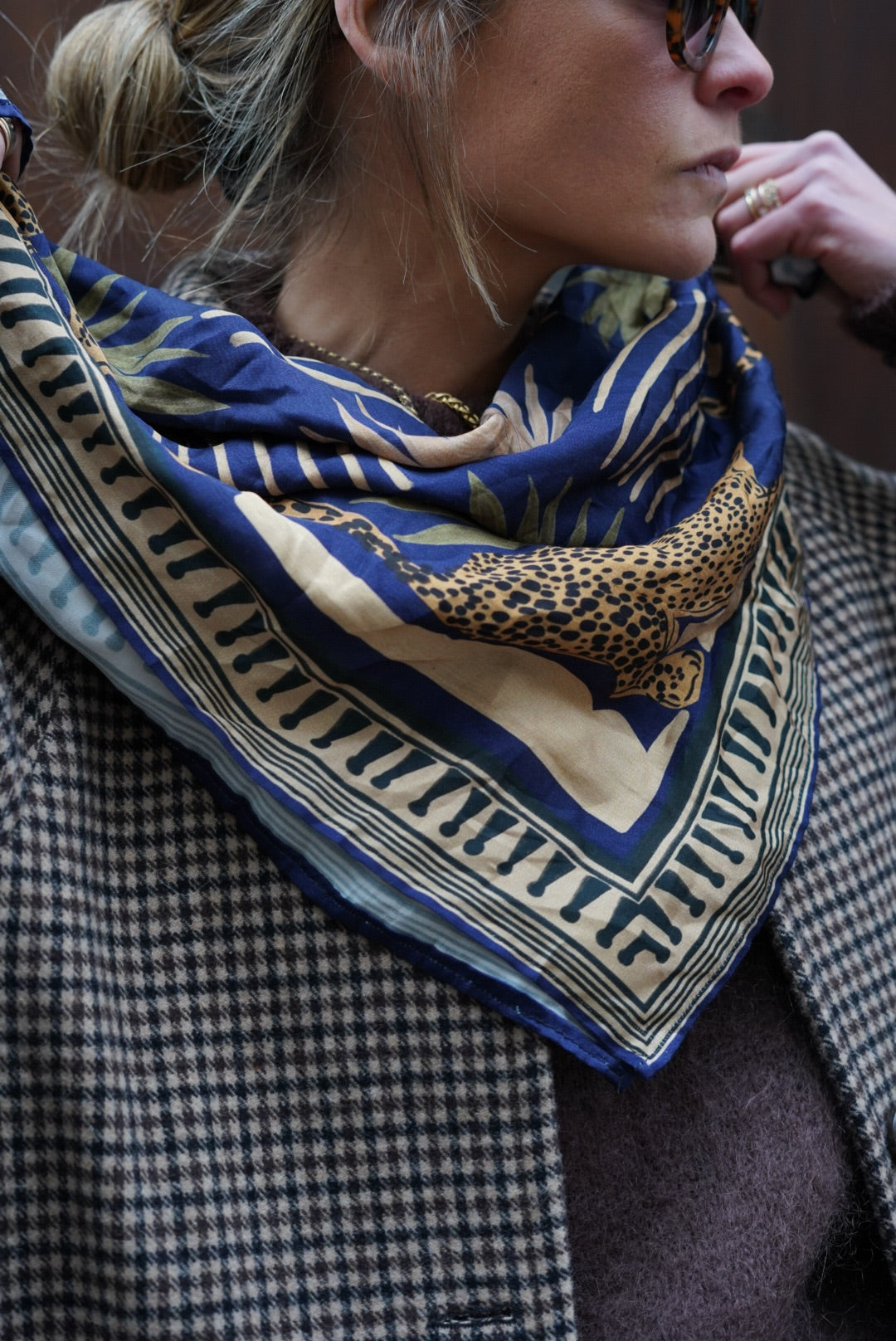 Foulard GEORGIA motif marine