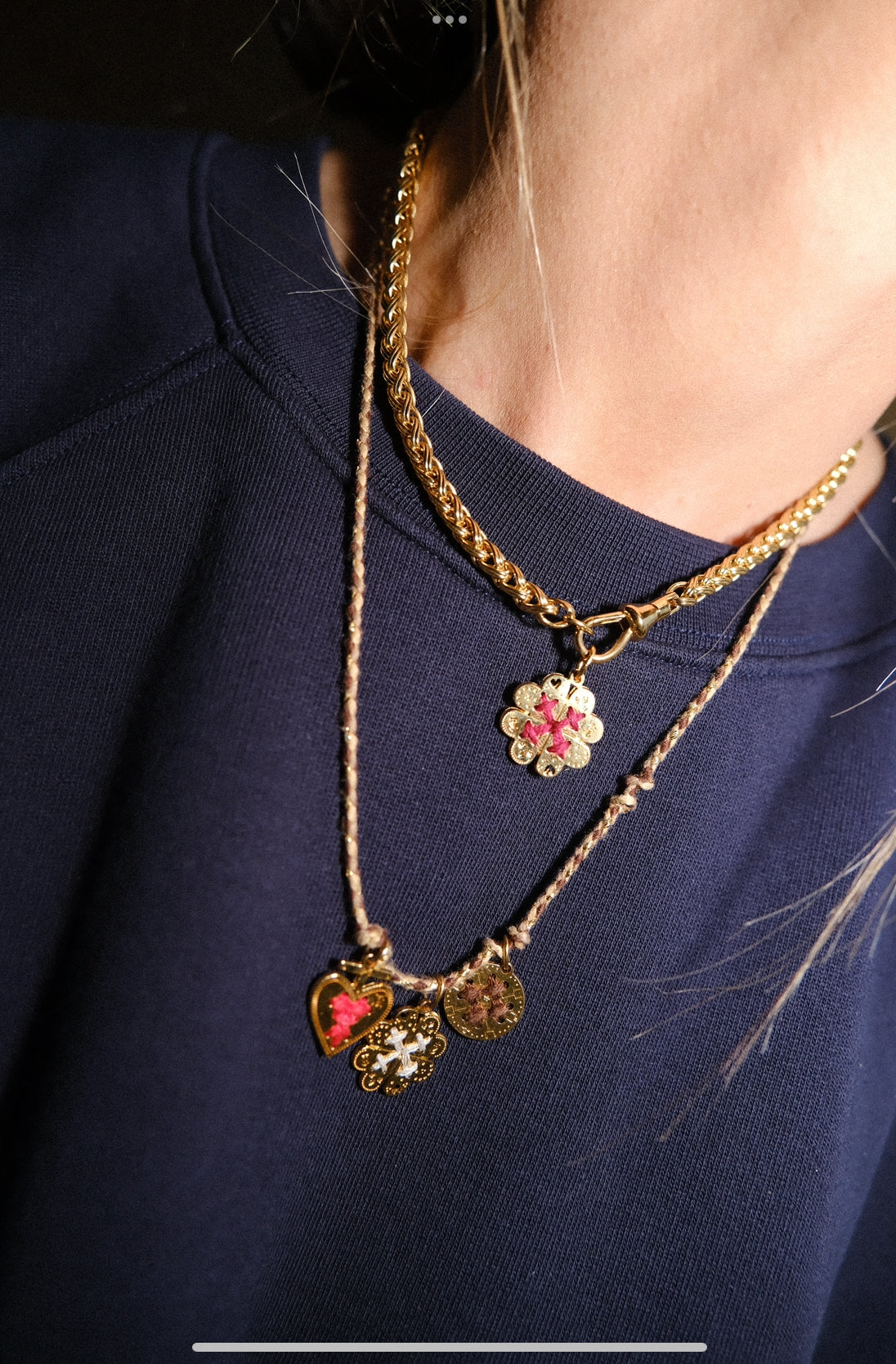 MAHAUT burgundy necklace