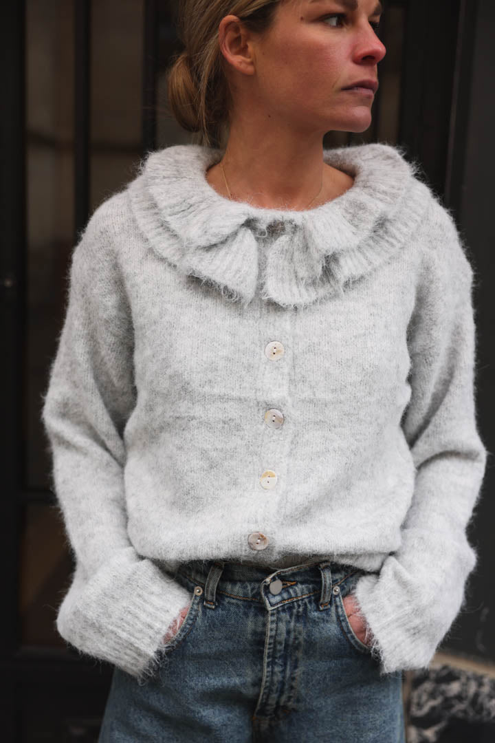 Léonard light grey cardigan