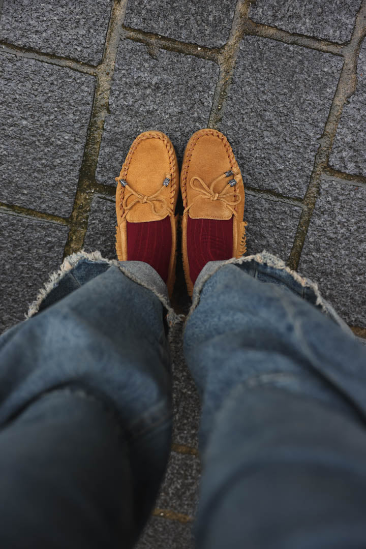 Mocassins daim camel