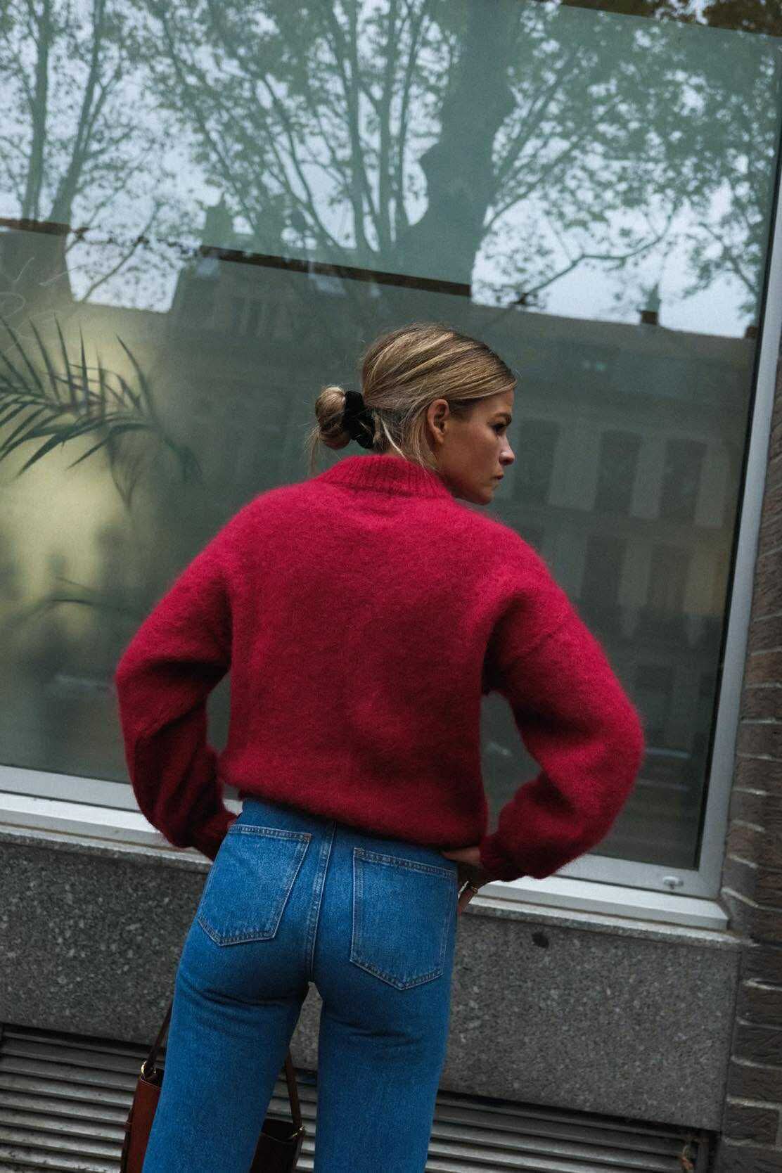 Pull ERIC rouge foncé