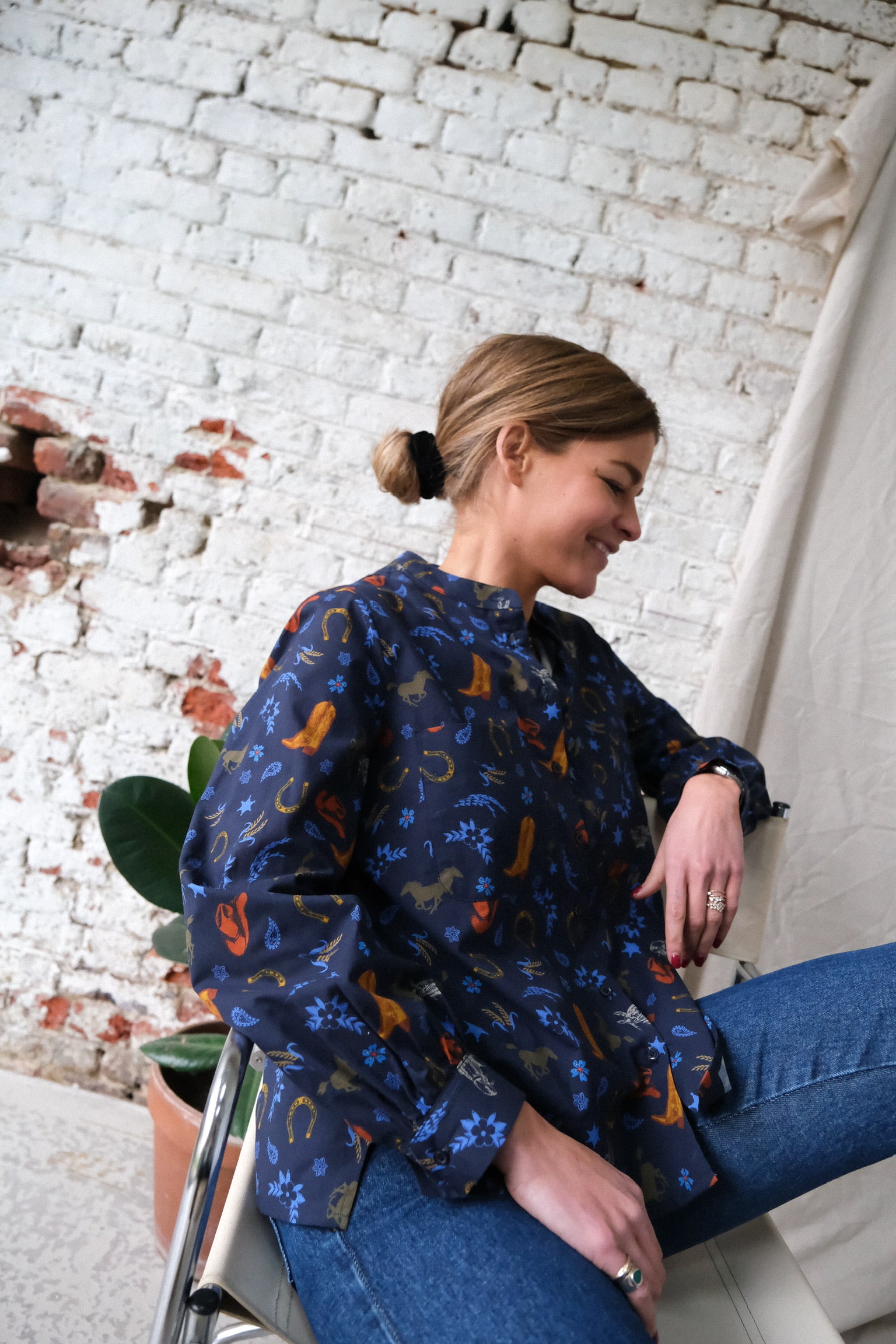 Chemise MARIA cowboy marine