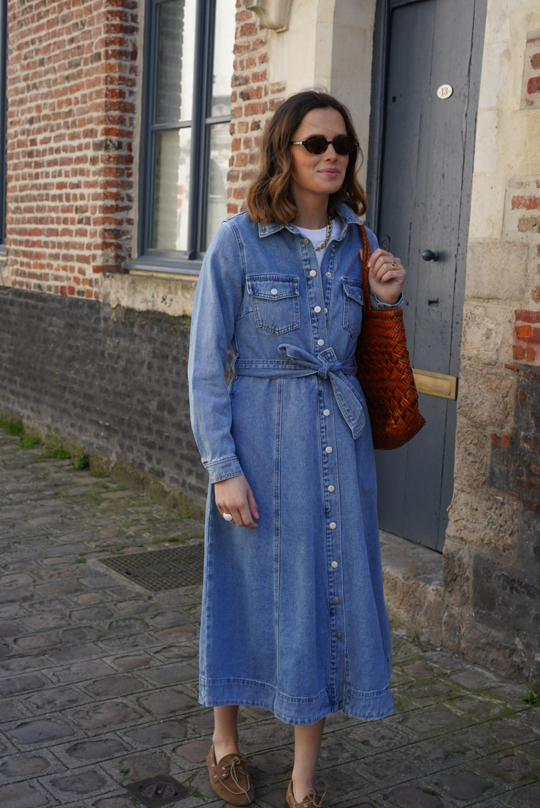 Rosalie long denim dress