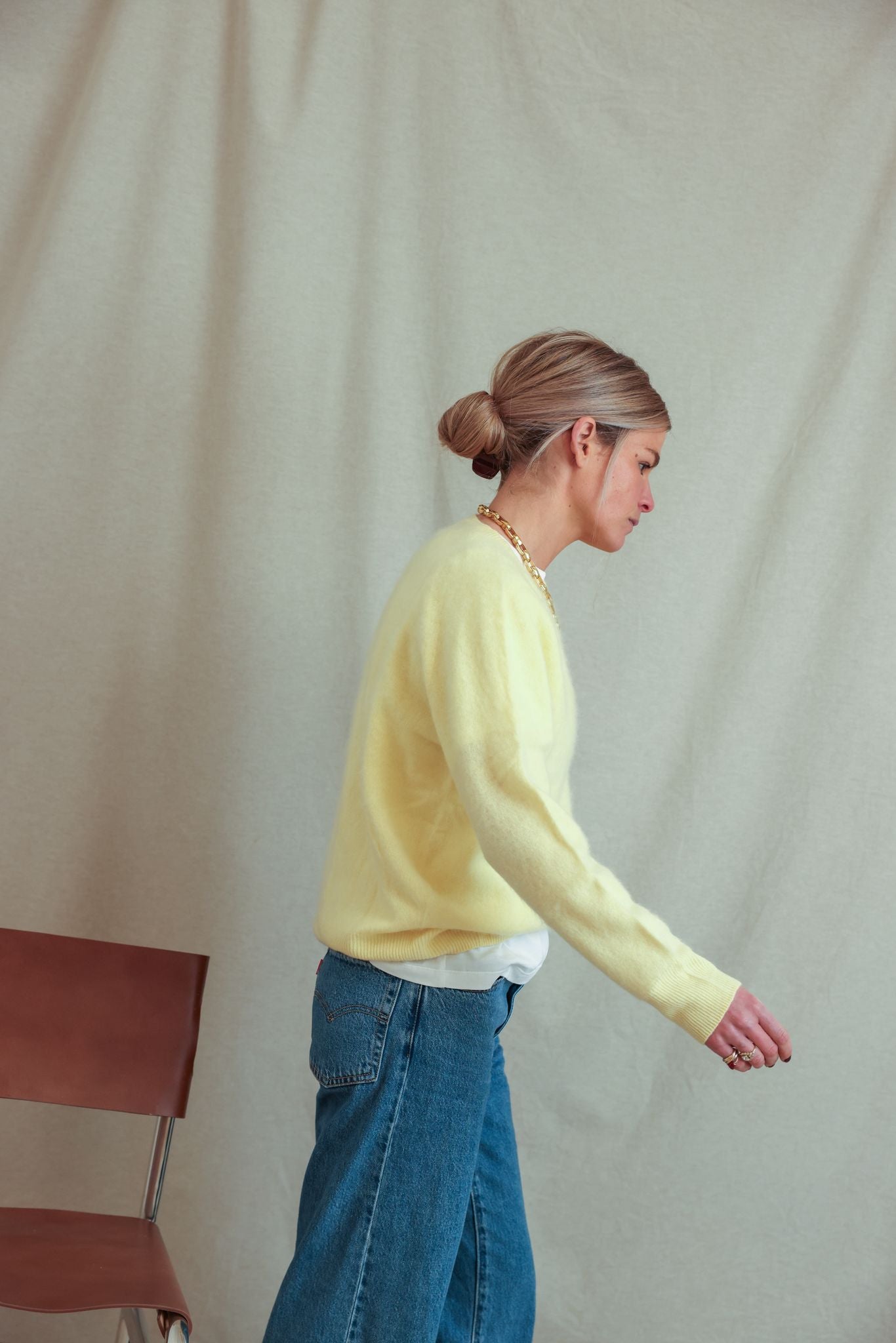 Pull Augustin laine jaune