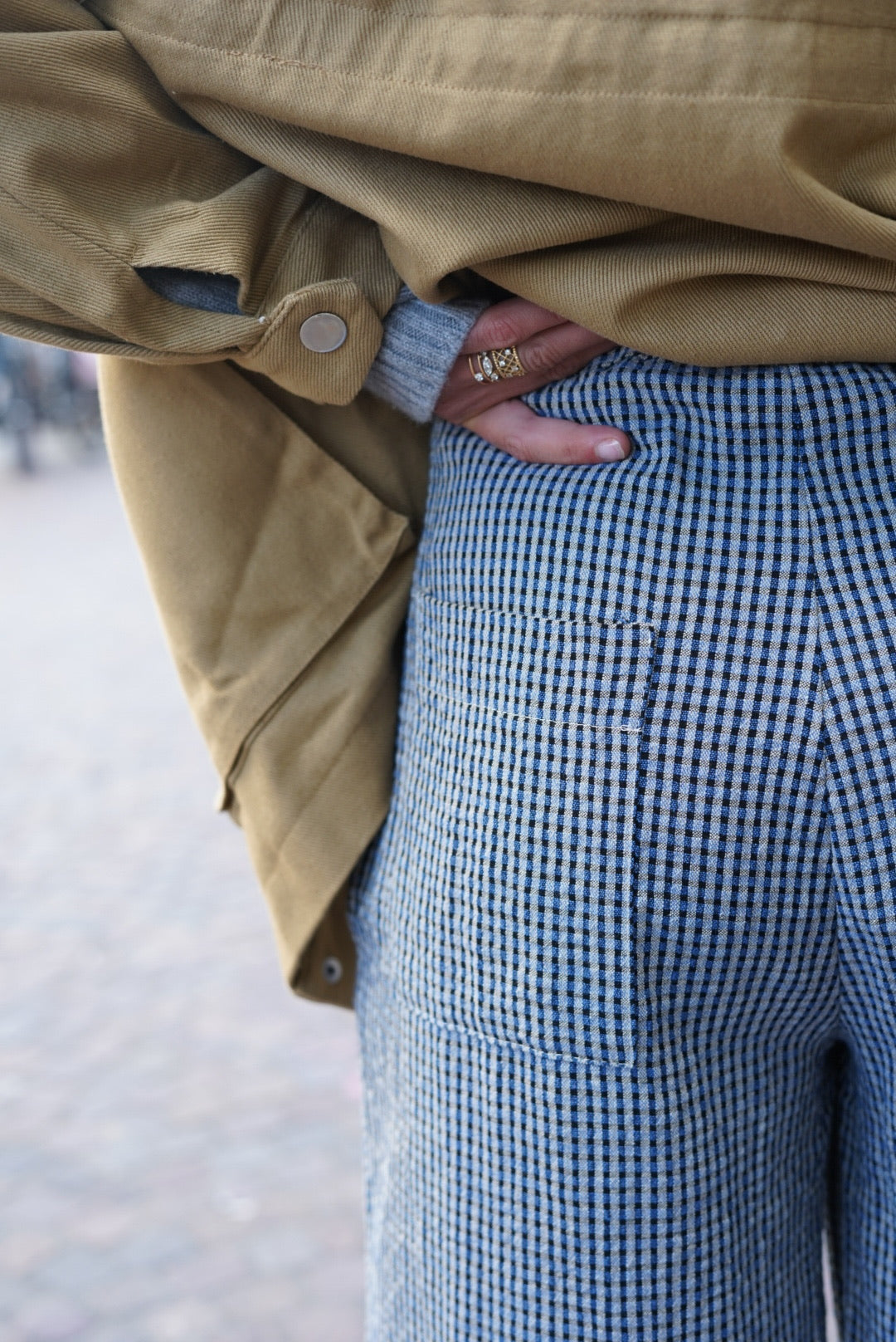 Pantalon Nestor vichy bleu