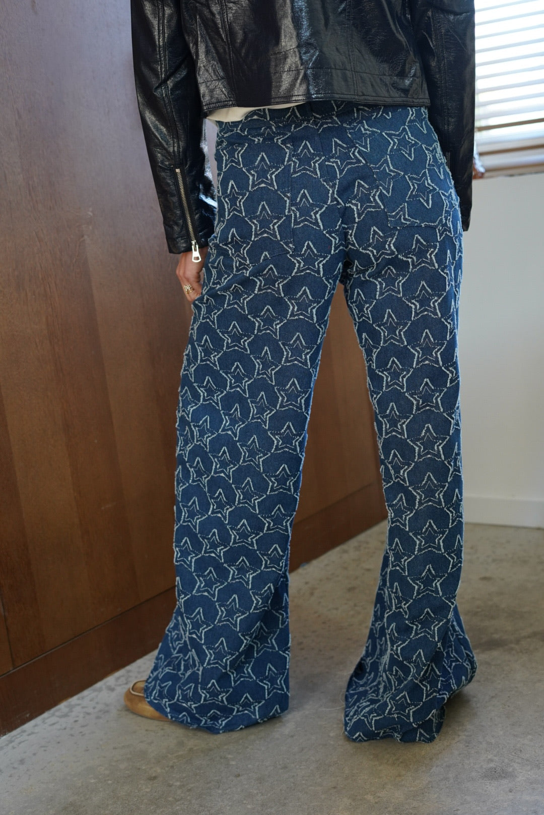 Isaac extra-wide star-print jeans