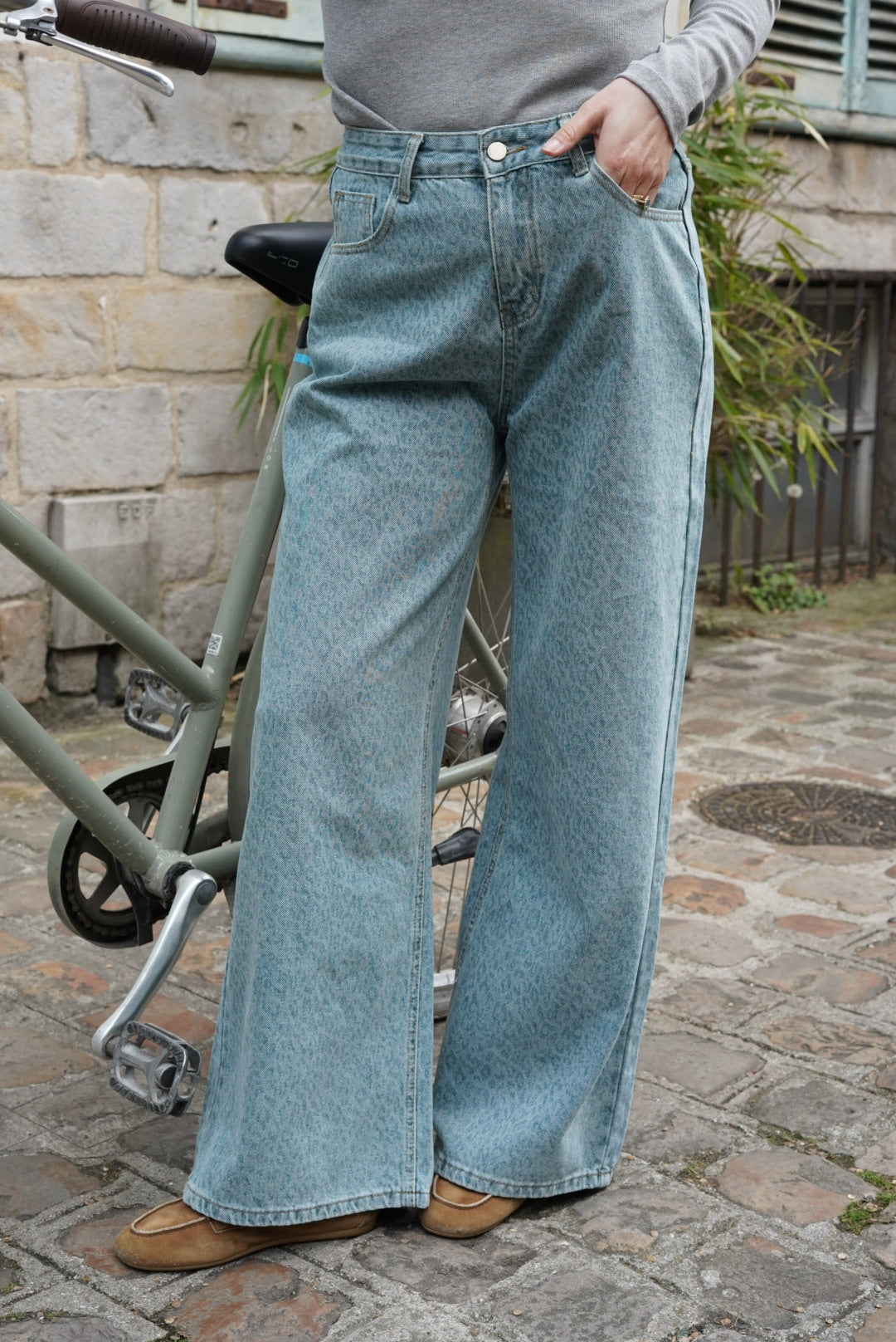Jean Romeo leopard blue