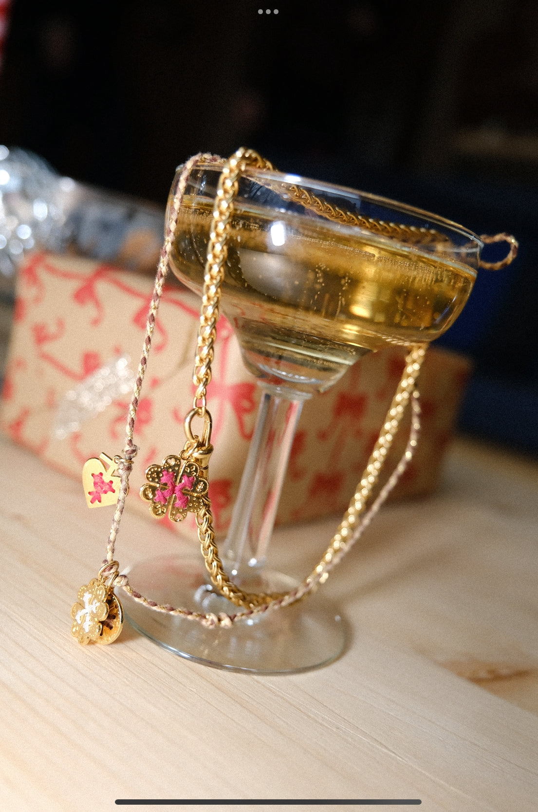 MAHAUT burgundy necklace