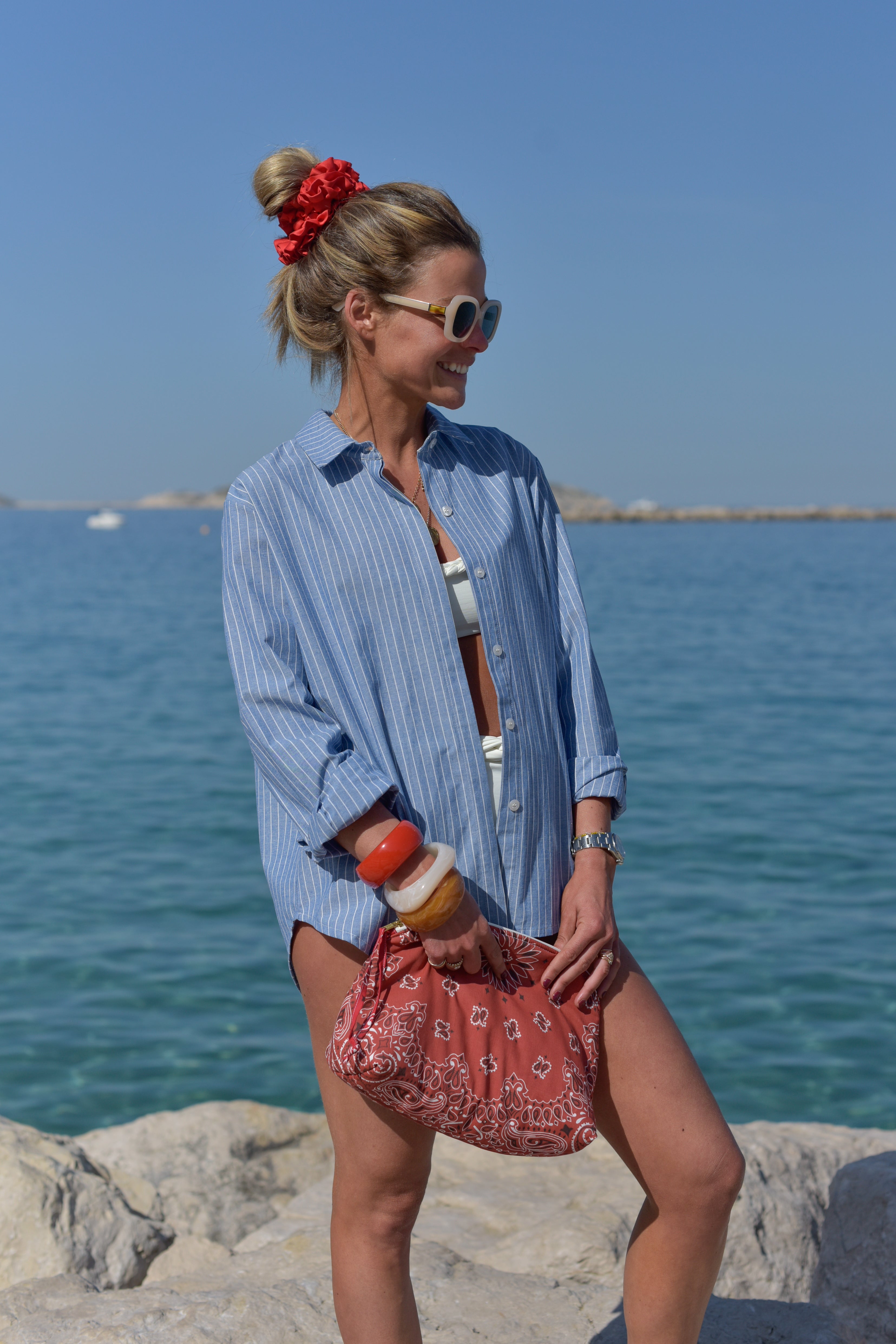 Chemise ARGENTINE rayure bleu