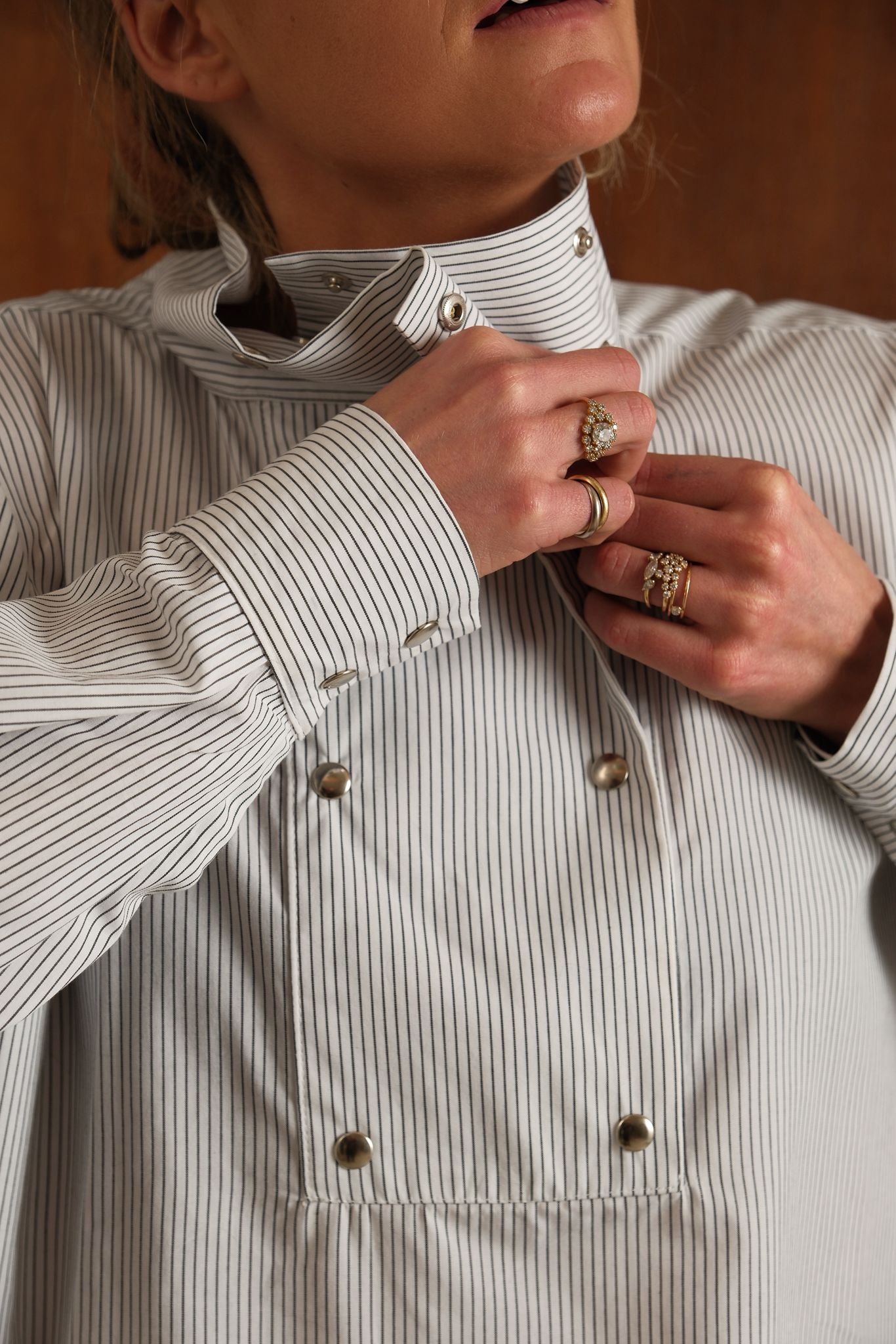 Blouse Nina rayure blanc/marine