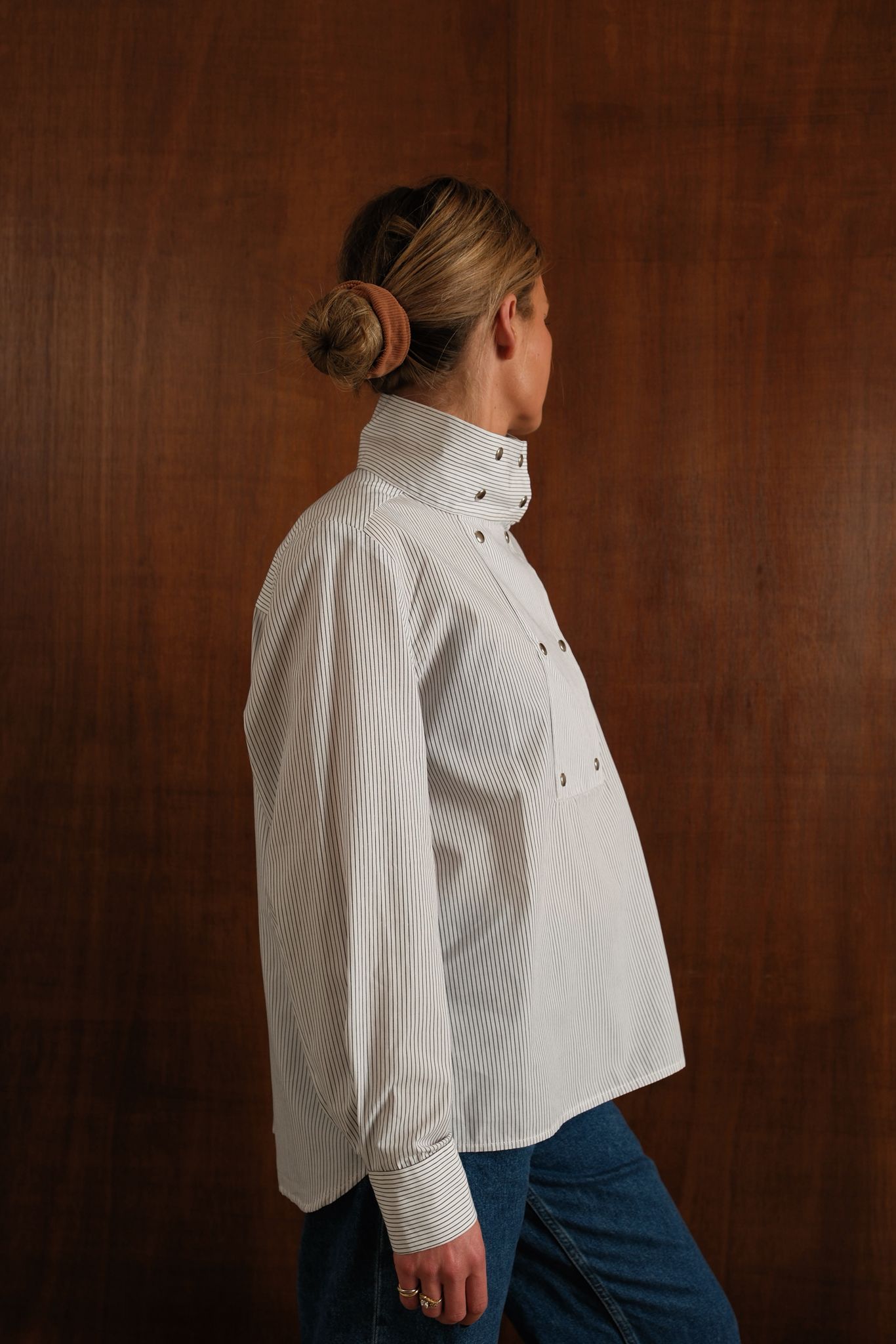 Blouse Nina rayure blanc/marine