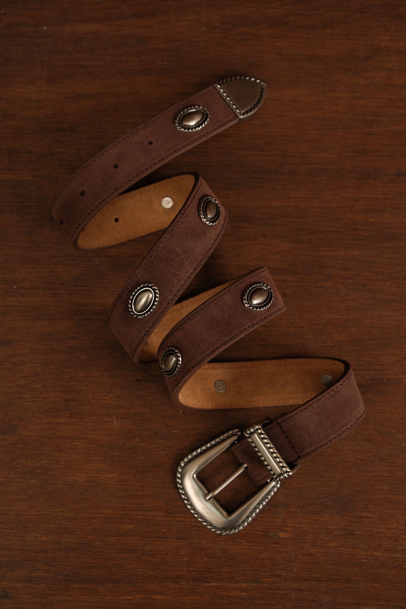 Ceinture daim marron