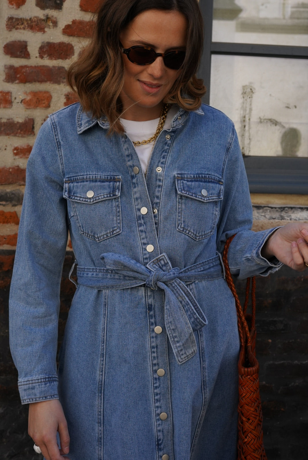 Rosalie long denim dress