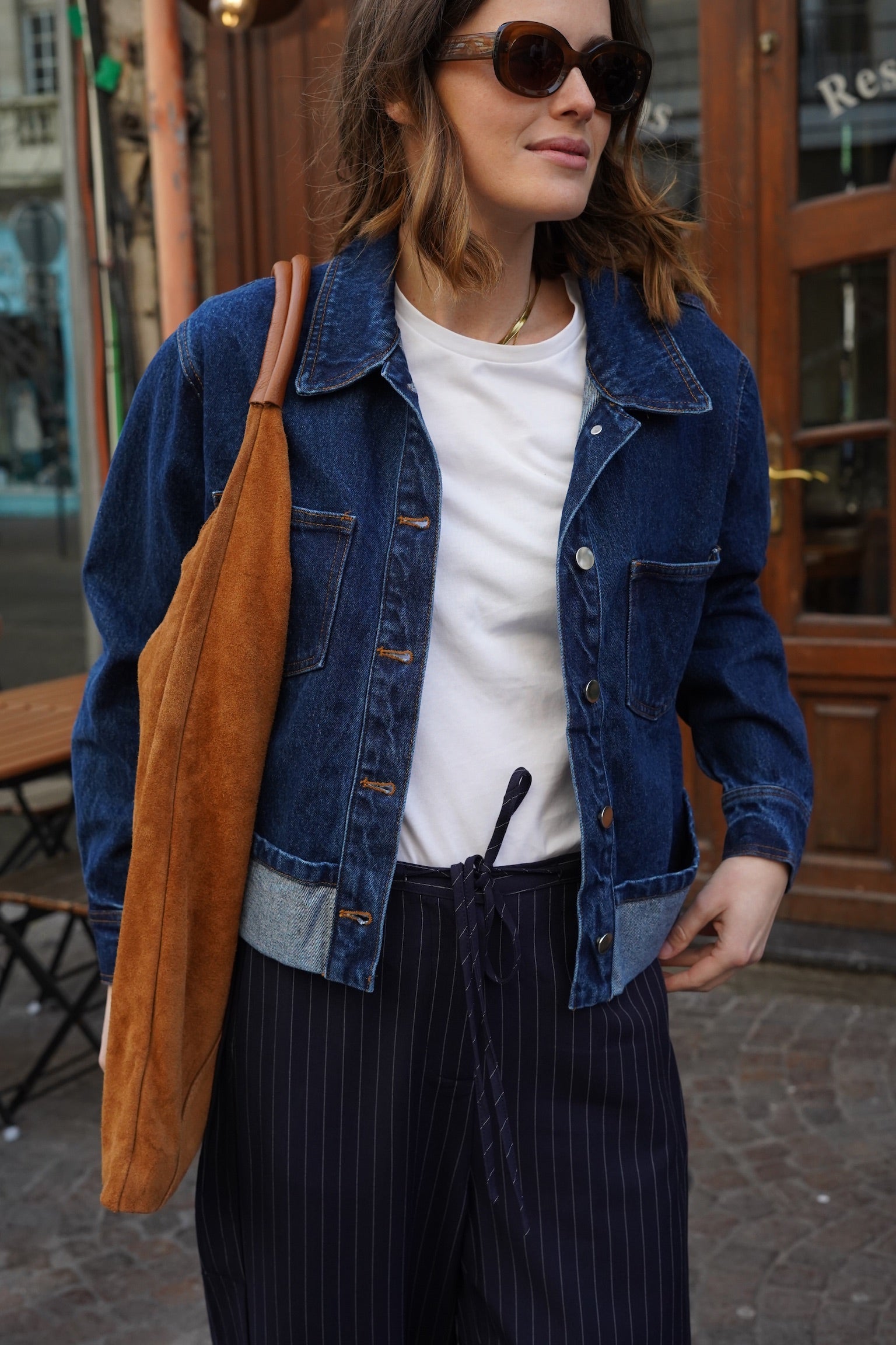 Veste revers Roxane denim