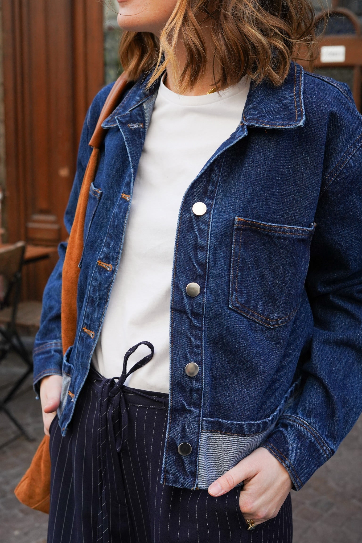 Veste revers Roxane denim