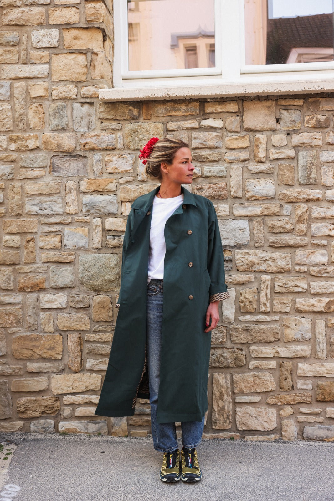 Trench ALPHONSE vert bouteille