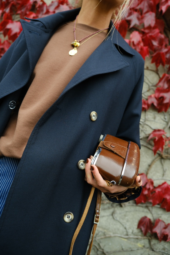 Trench PAUL marine/léopard