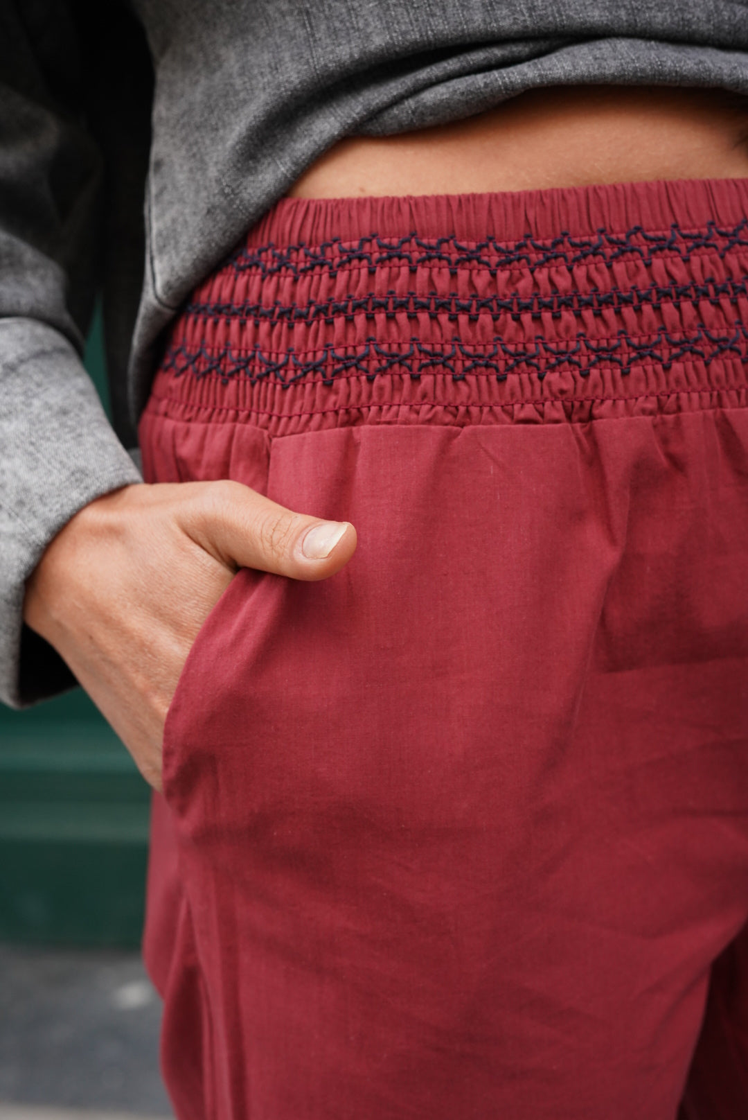 Pantalon Octave froufrou terracotta