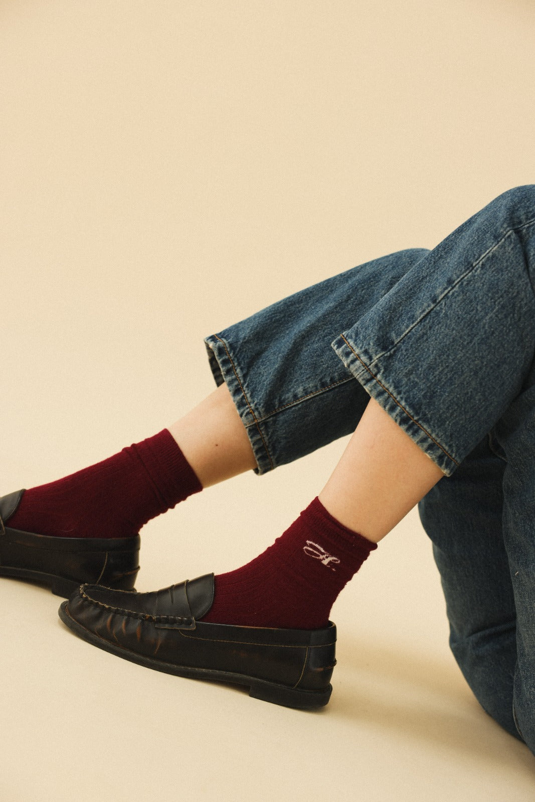 Chausettes FILIPPA bordeaux