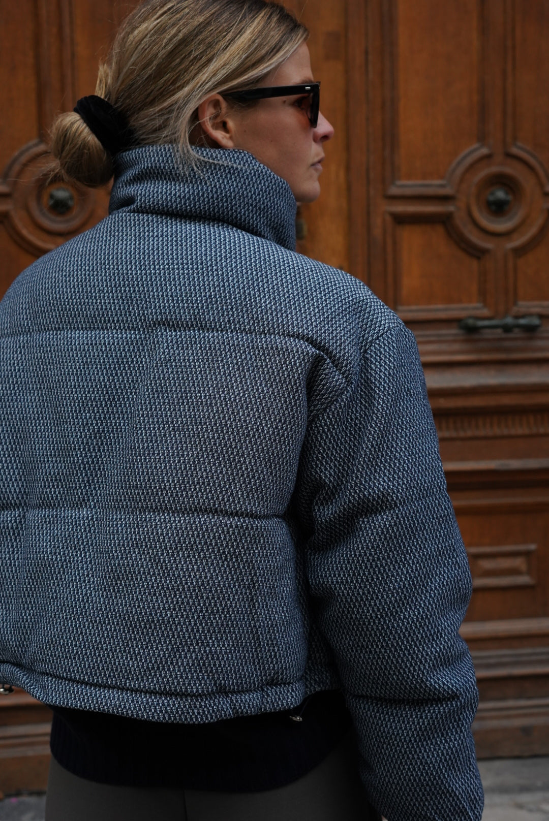 Doudoune Calixte motif bleu