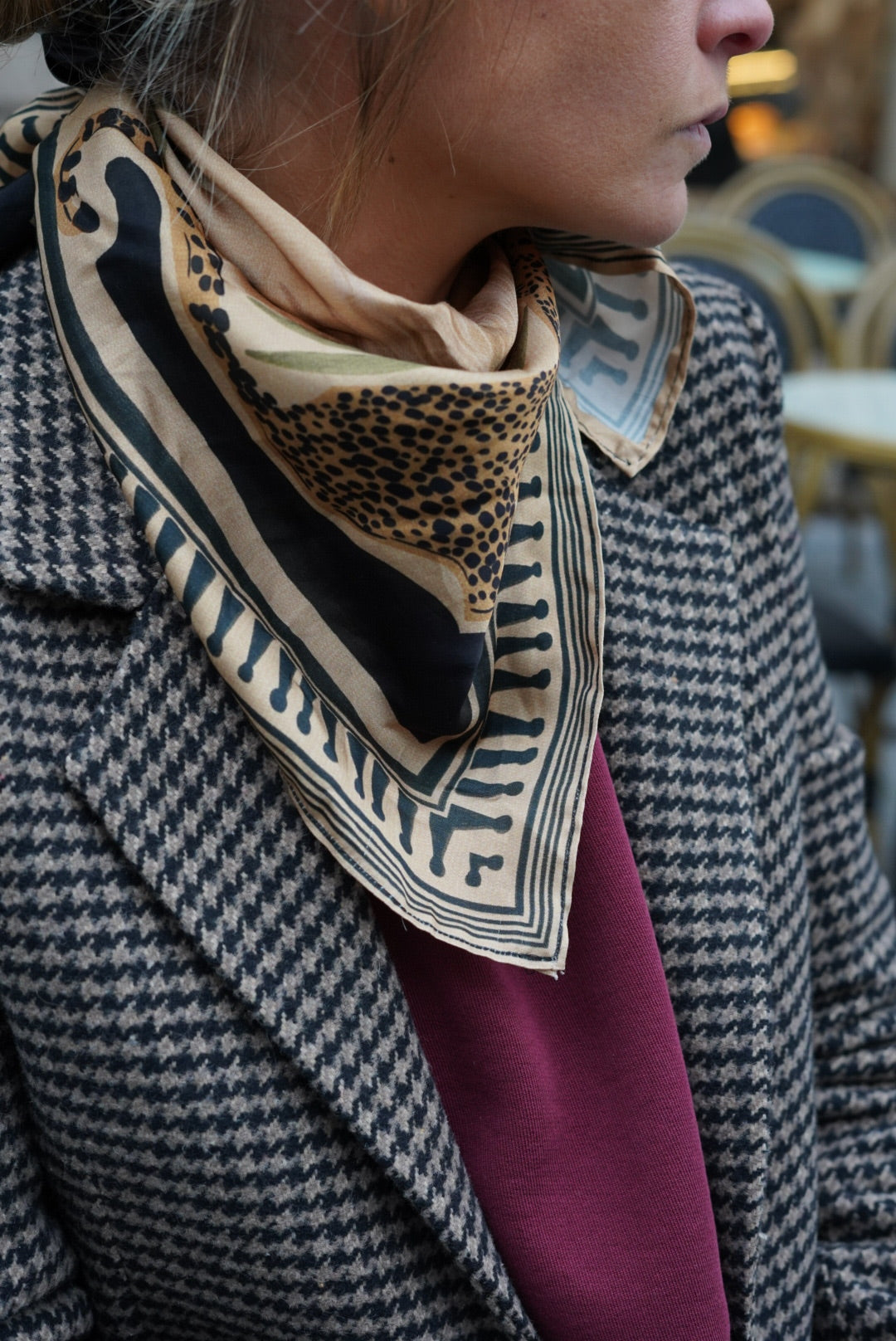 Foulard GEORGIA motif beige