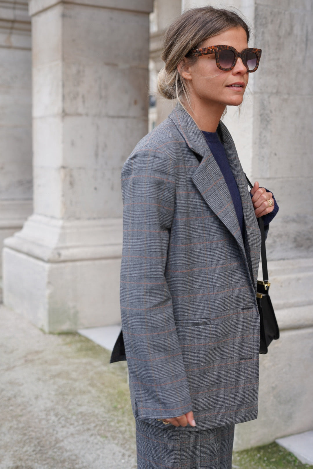 Blazer Rémi carreaux gris