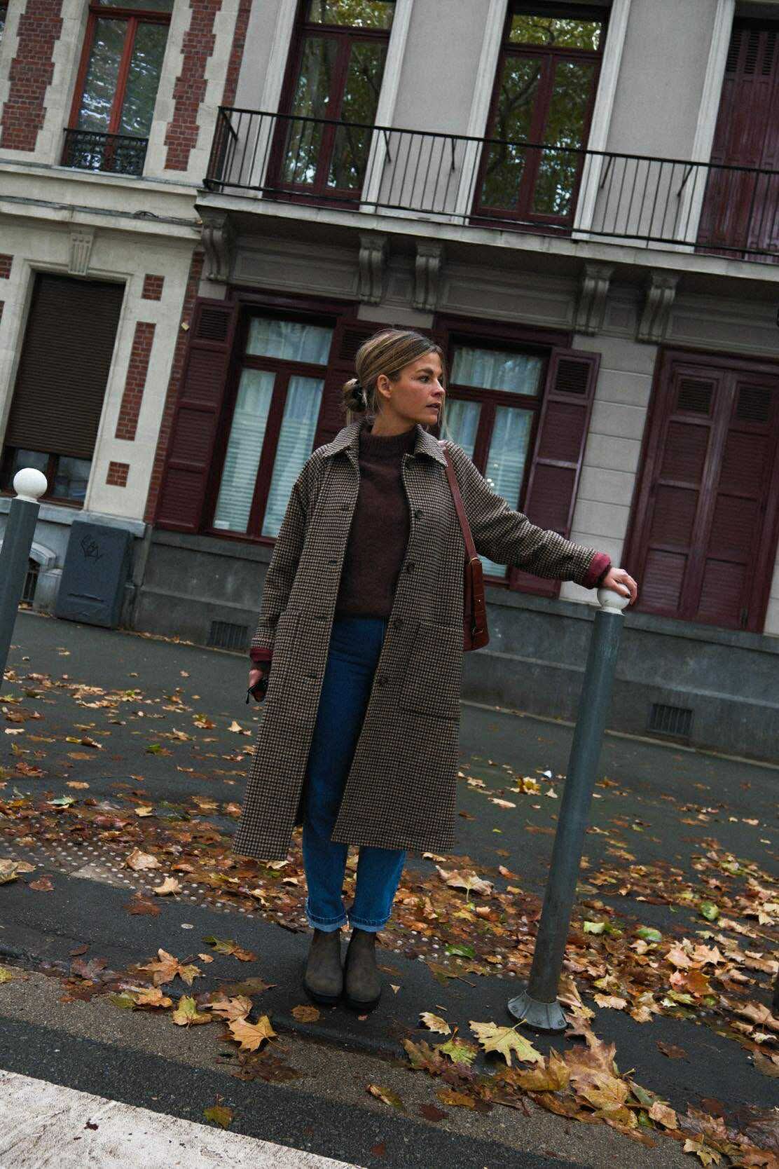 Manteau ANDREA pied de poule