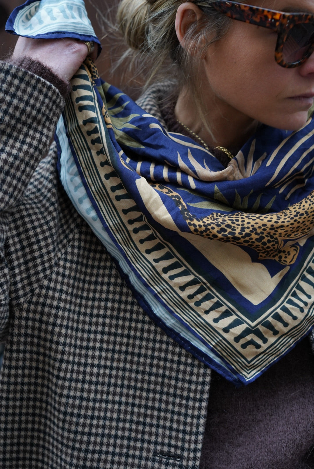 Foulard GEORGIA motif marine