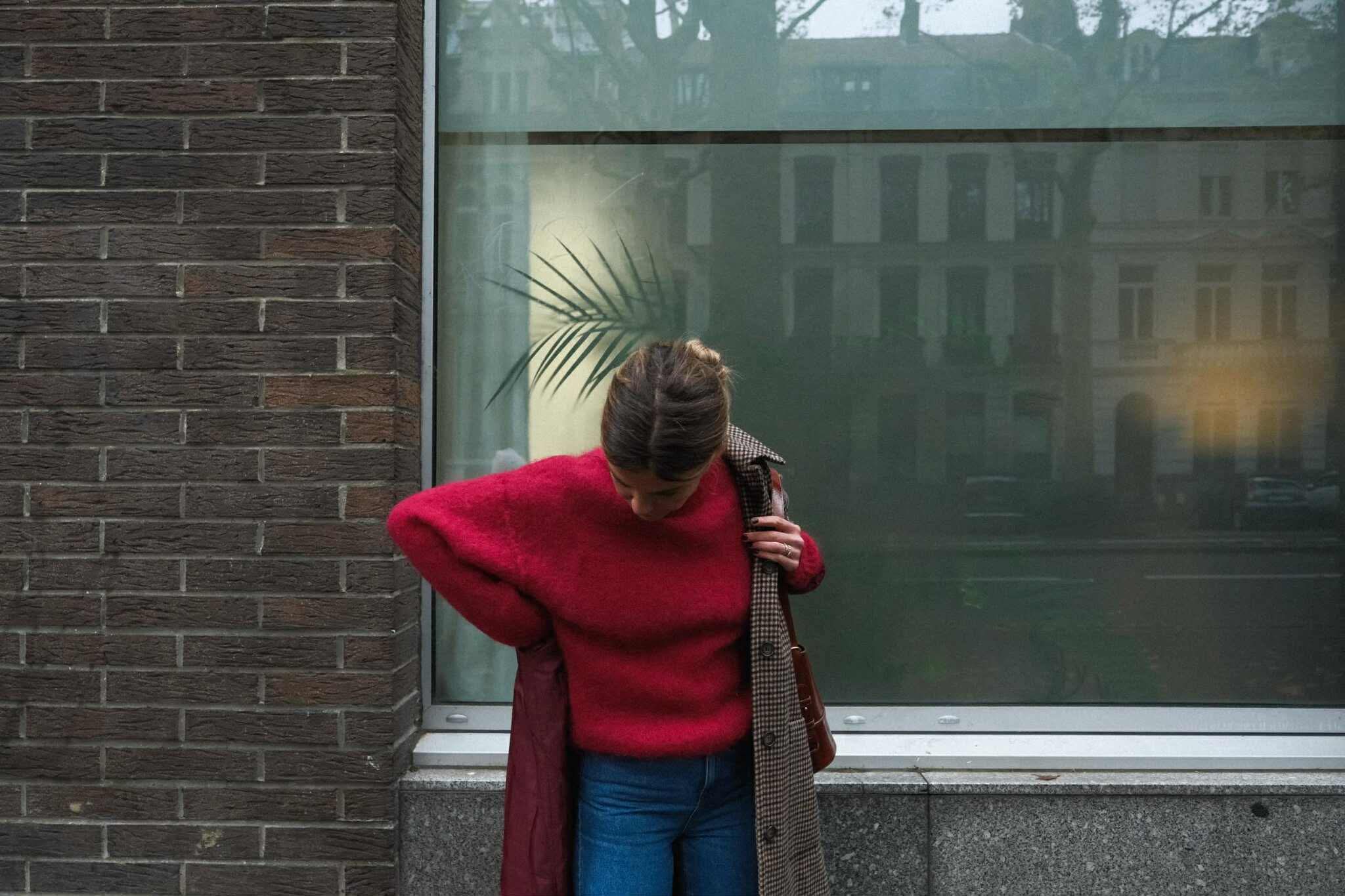 Pull ERIC rouge foncé