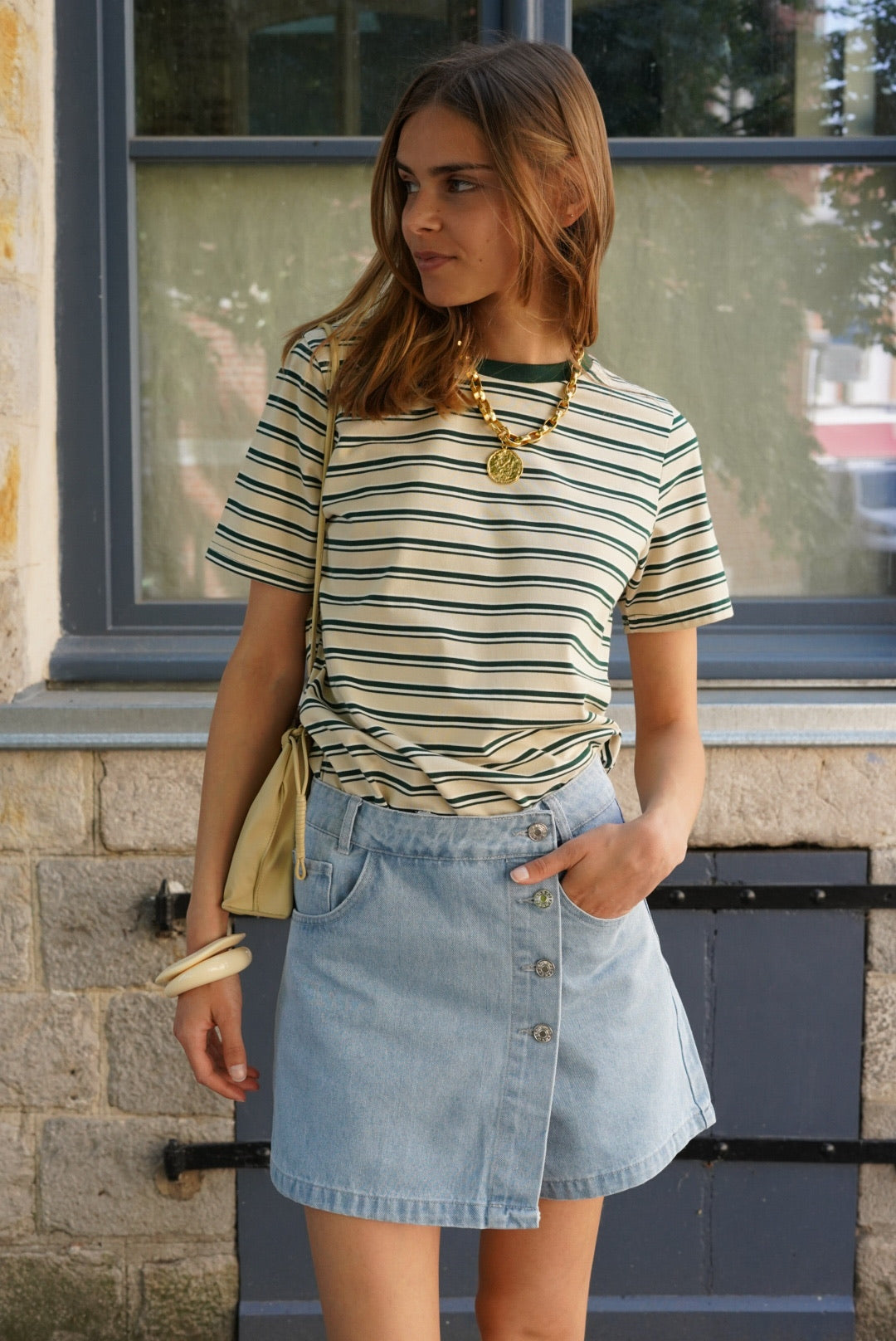 Jupe-short Sophie denim clair