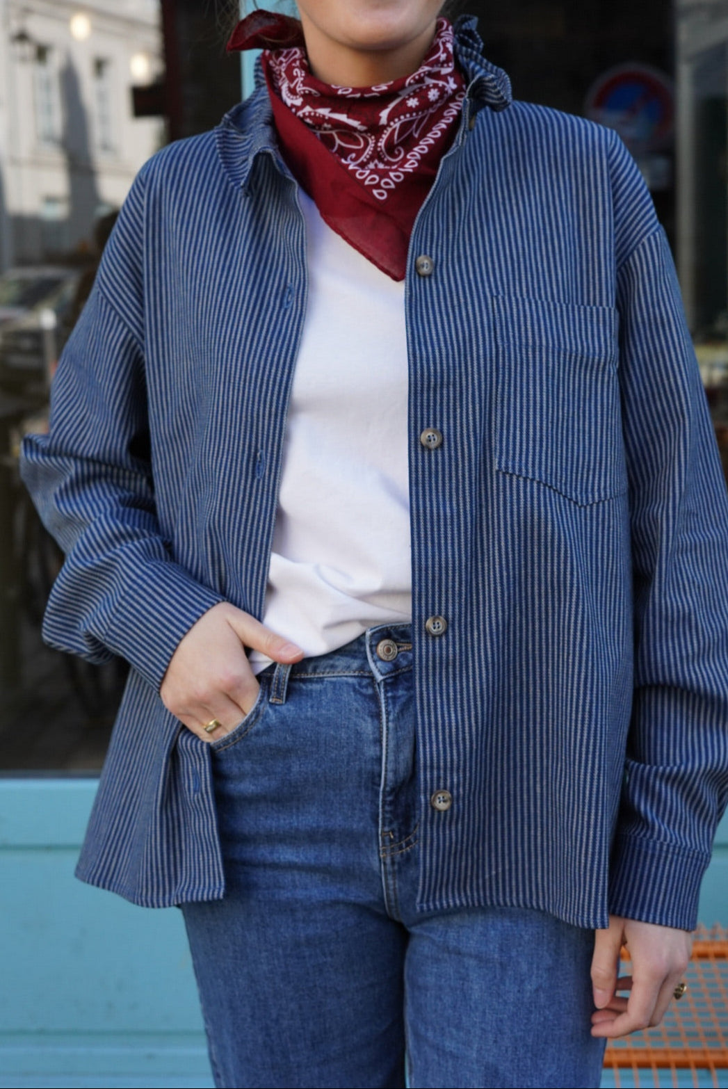 Surchemise LOU rayure marine