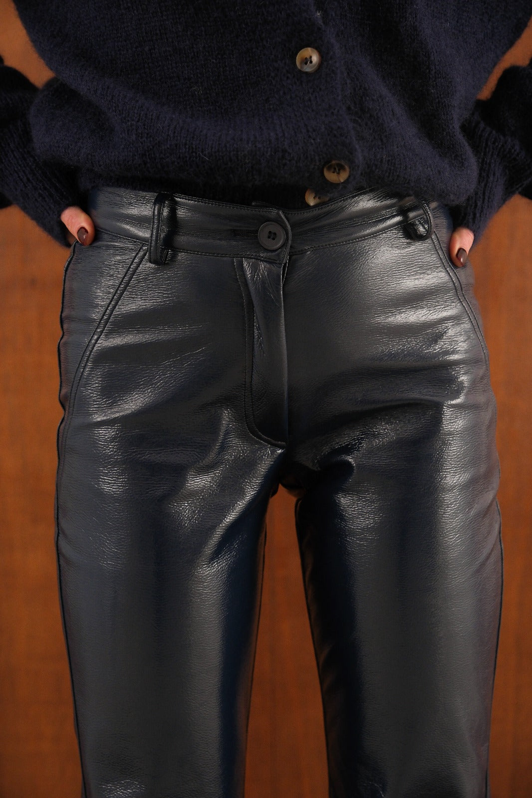 Pantalon BRUNE vinyle marine