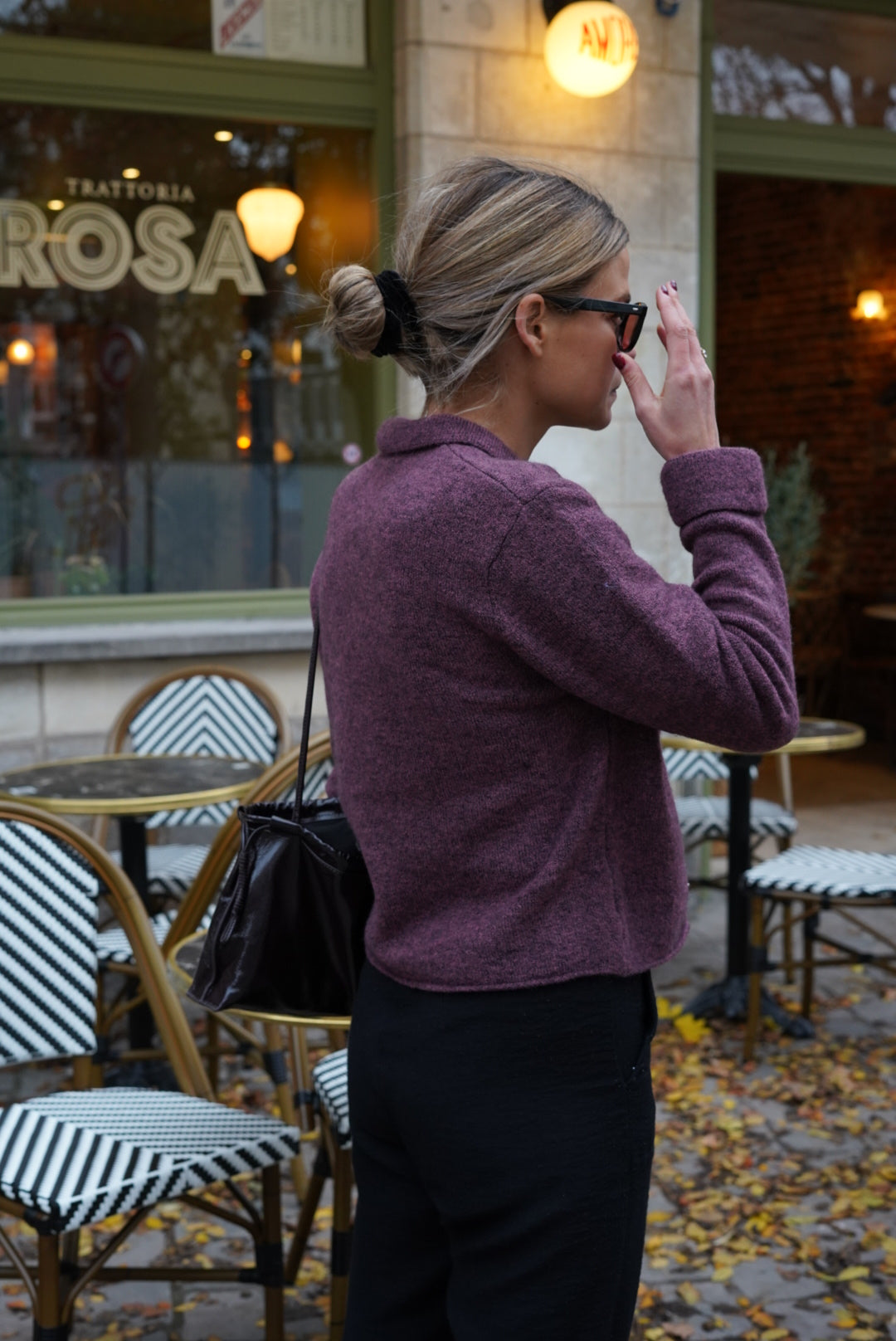 Gilet Alexandre prune