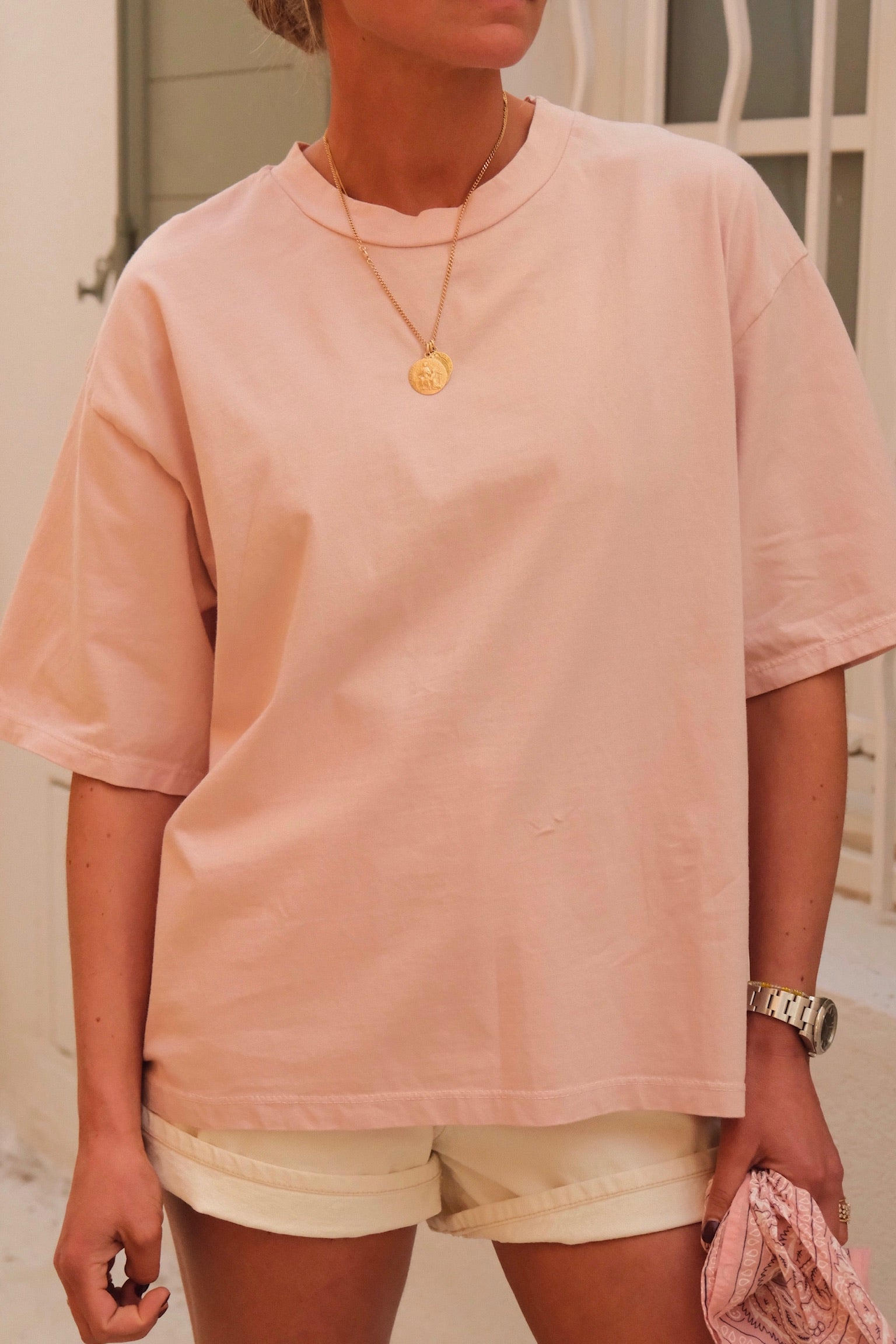 T-shirt Achille rose pâle