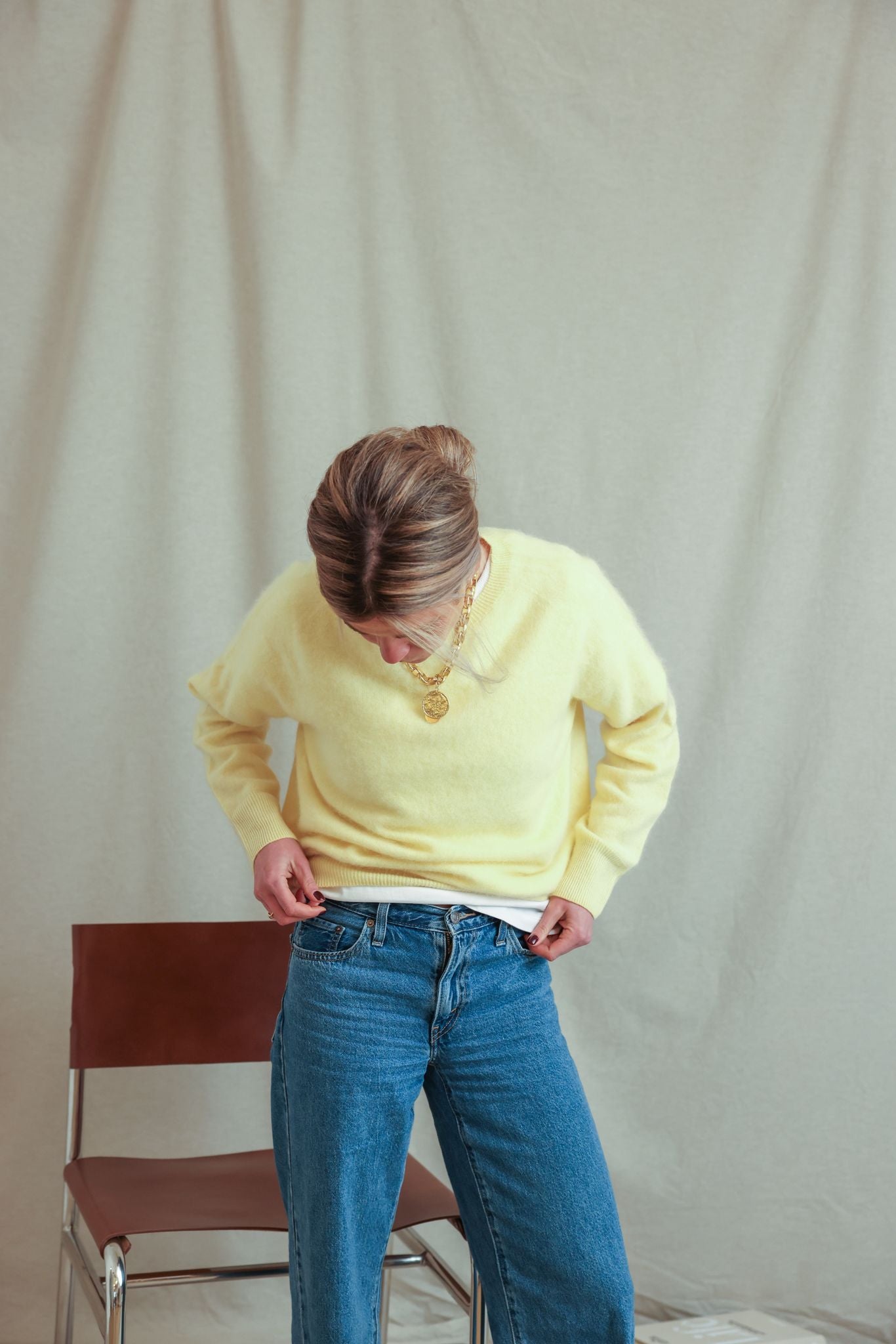 Pull Augustin laine jaune