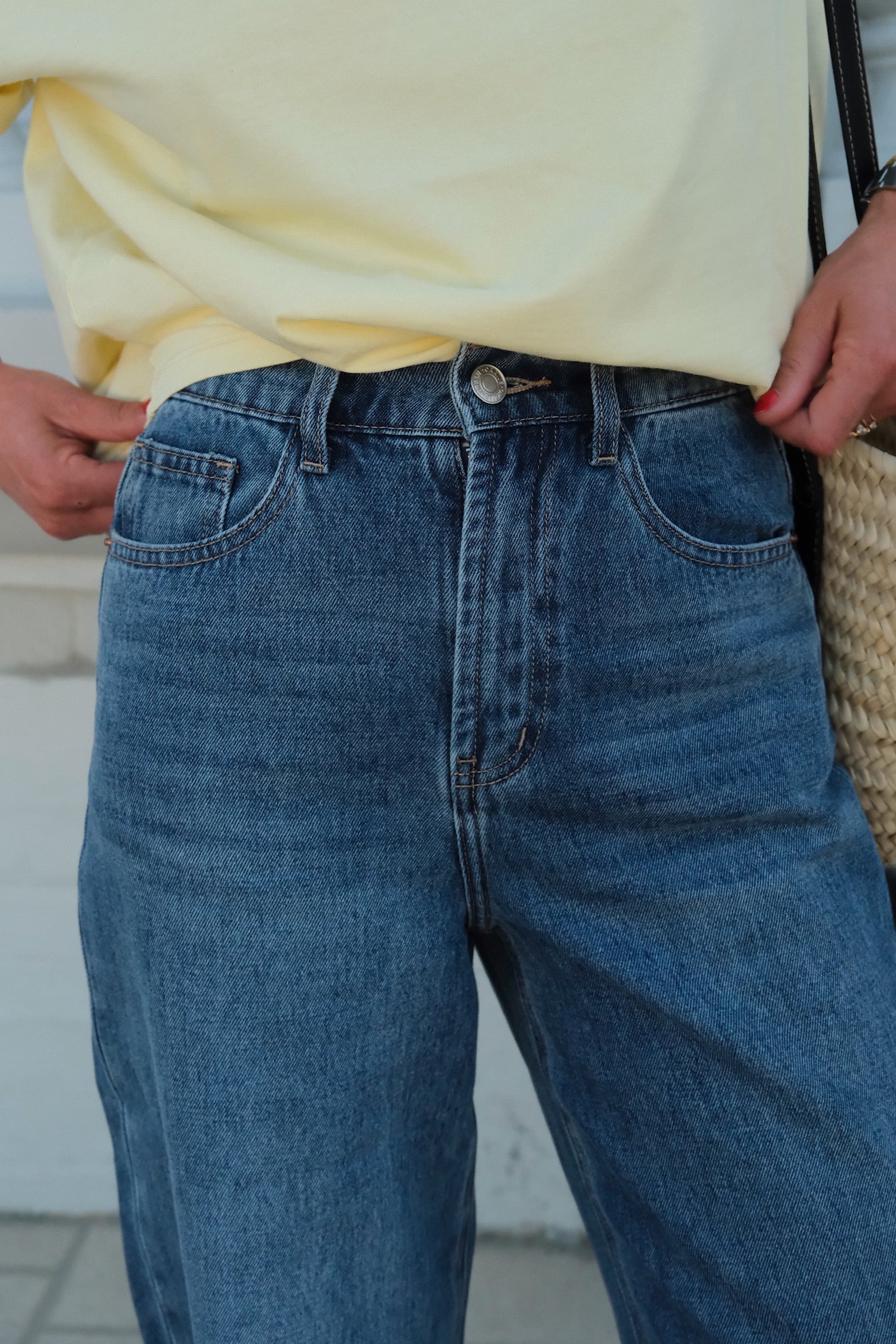 Auguste barrel blue jean