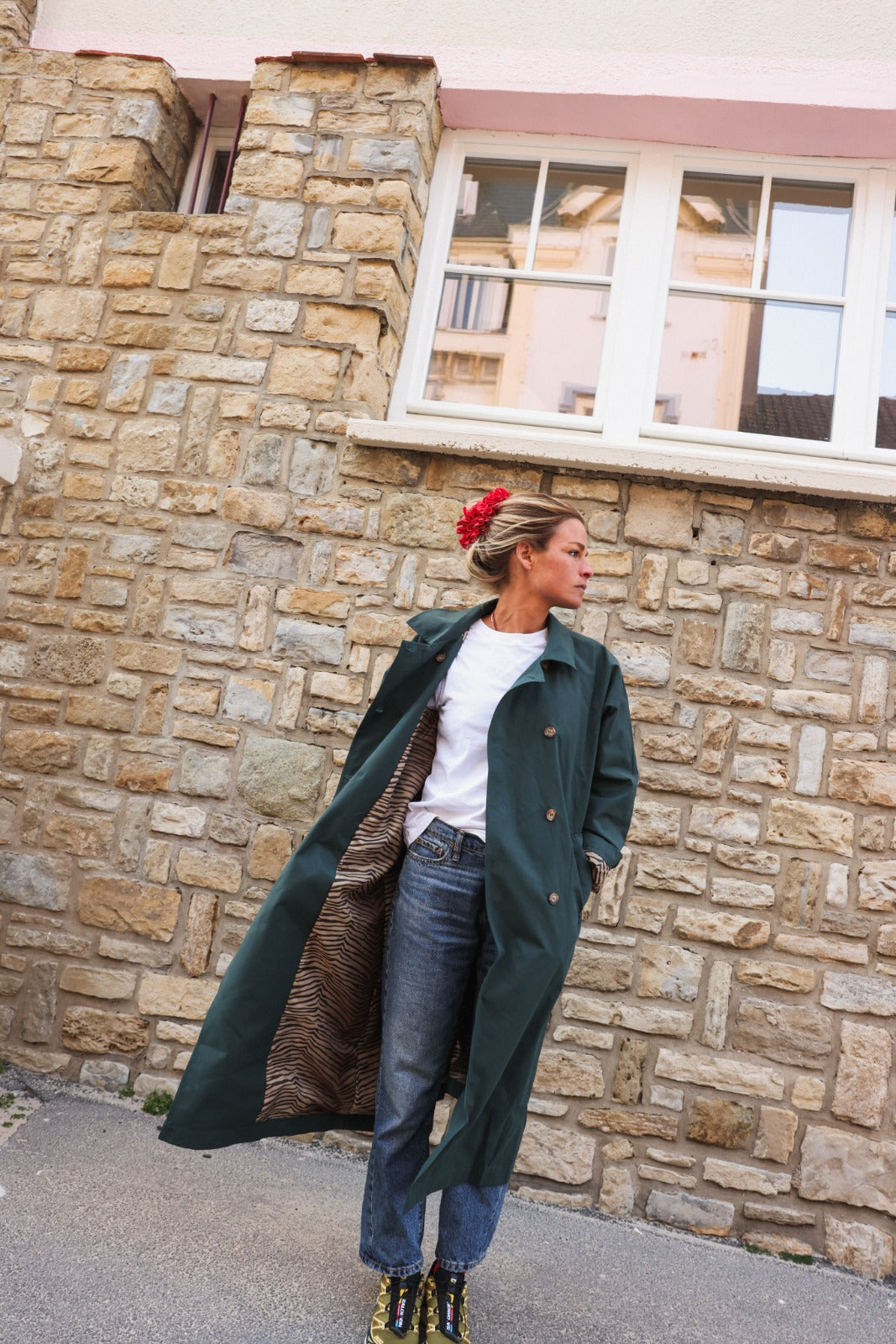 Trench ALPHONSE vert bouteille